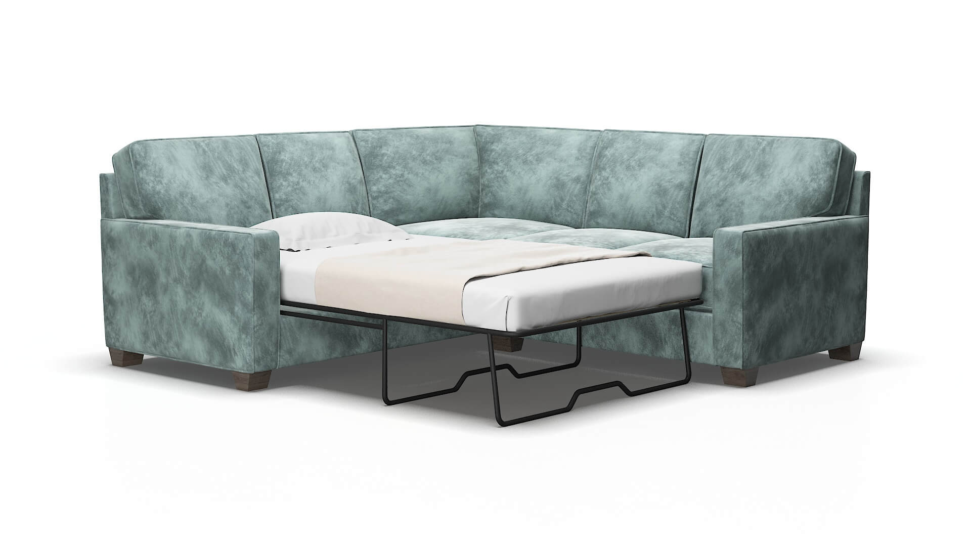 Chicago Royale cloud Sectional sleeper Espresso Legs  2