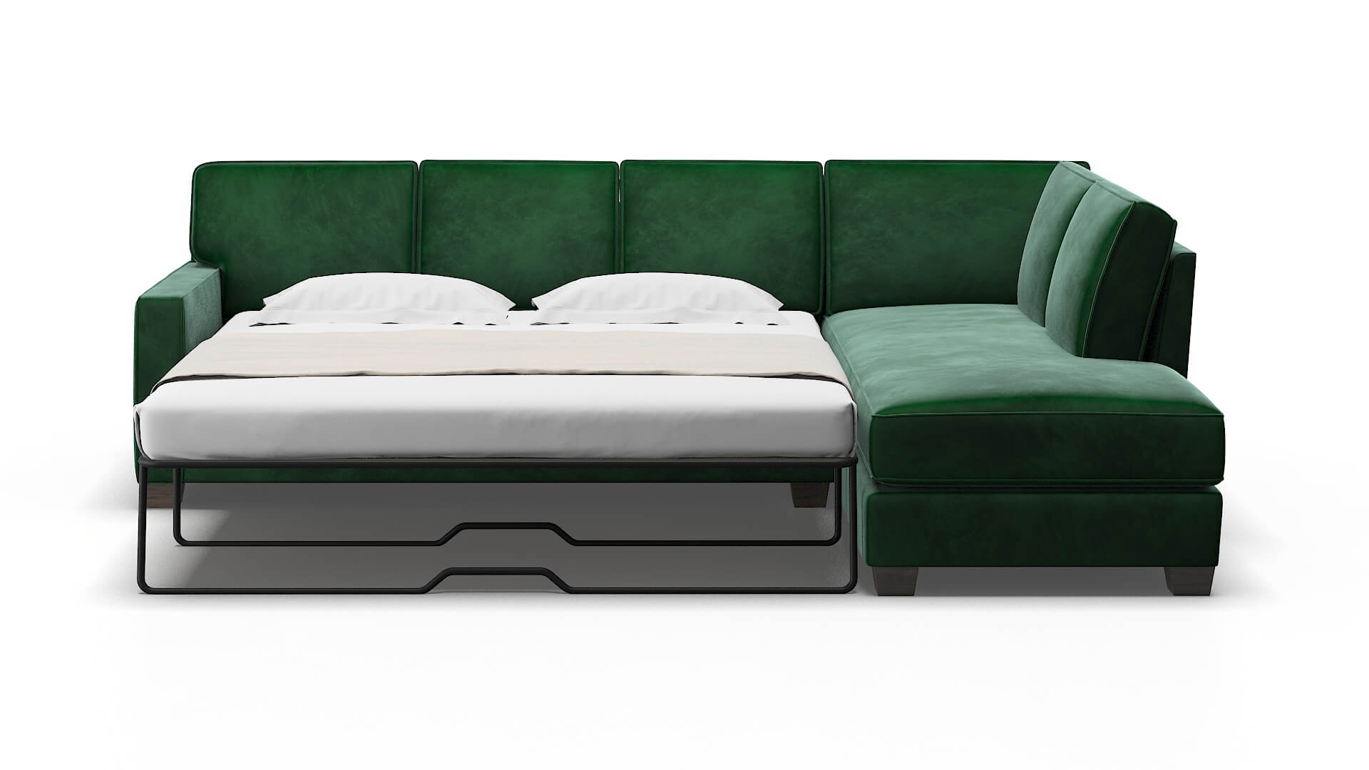Chicago Royale Evergreen Panel Sleeper Espresso legs 1