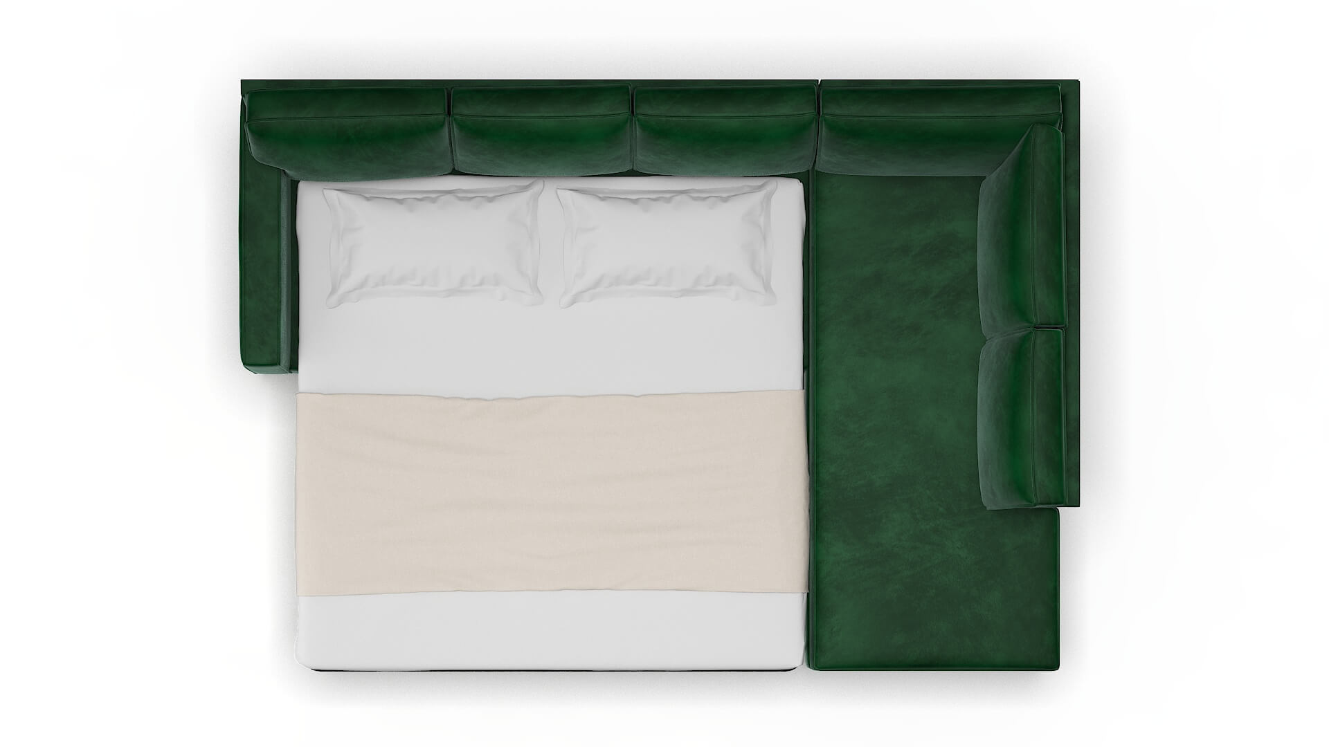 Chicago Royale Evergreen Panel Sleeper Espresso legs 3