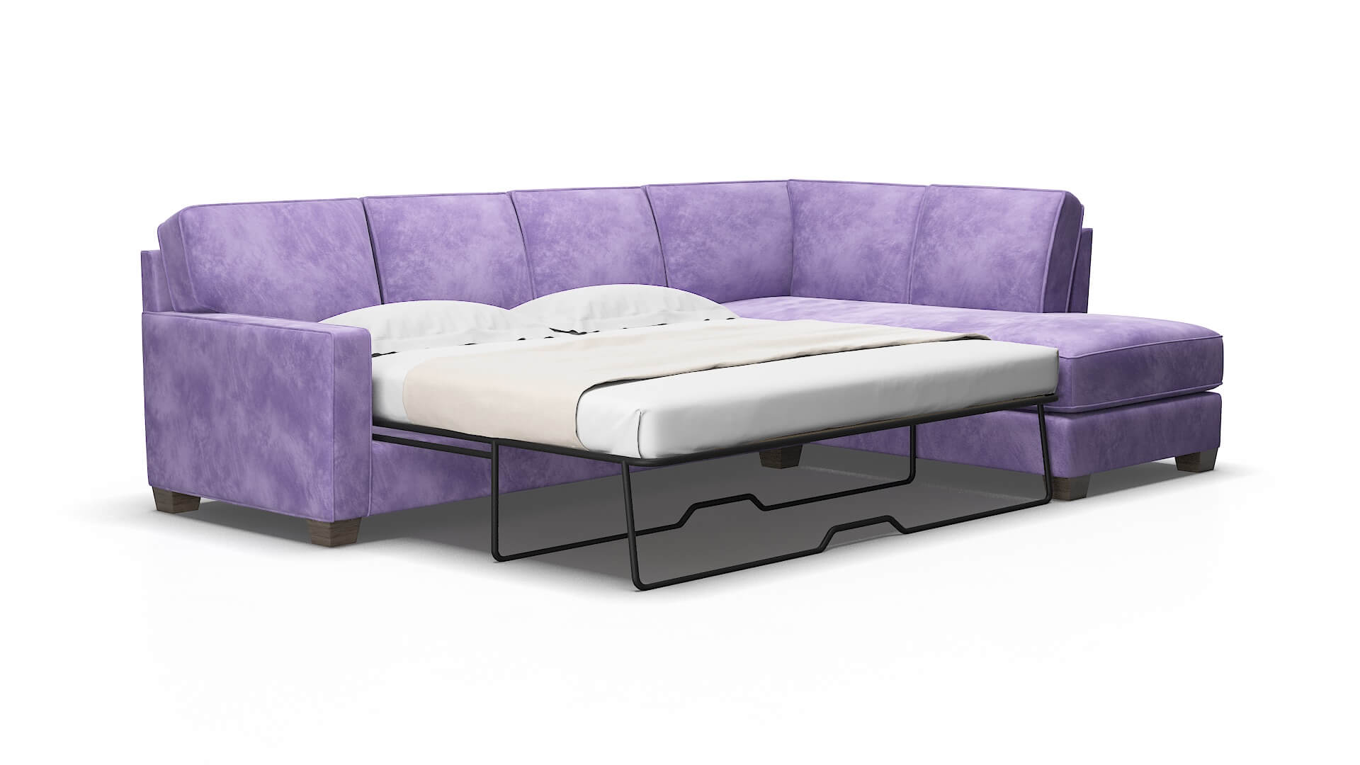Chicago Royale lavender Panel sleeper Espresso Legs  2