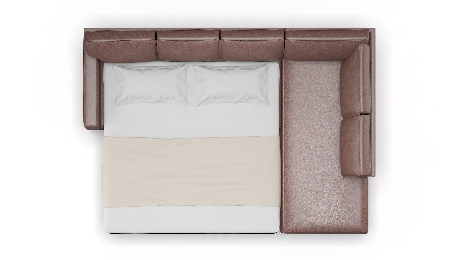 Chicago Royale Mocha Panel Sleeper Espresso legs 3