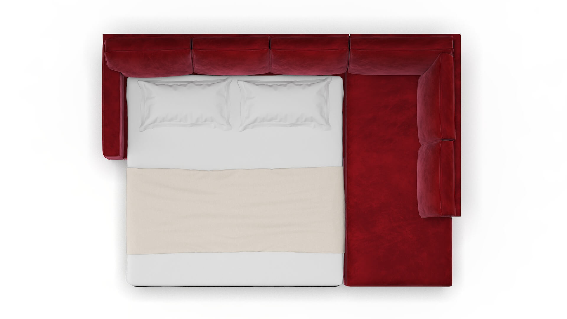Chicago Royale Ruby Panel Sleeper Espresso legs 3