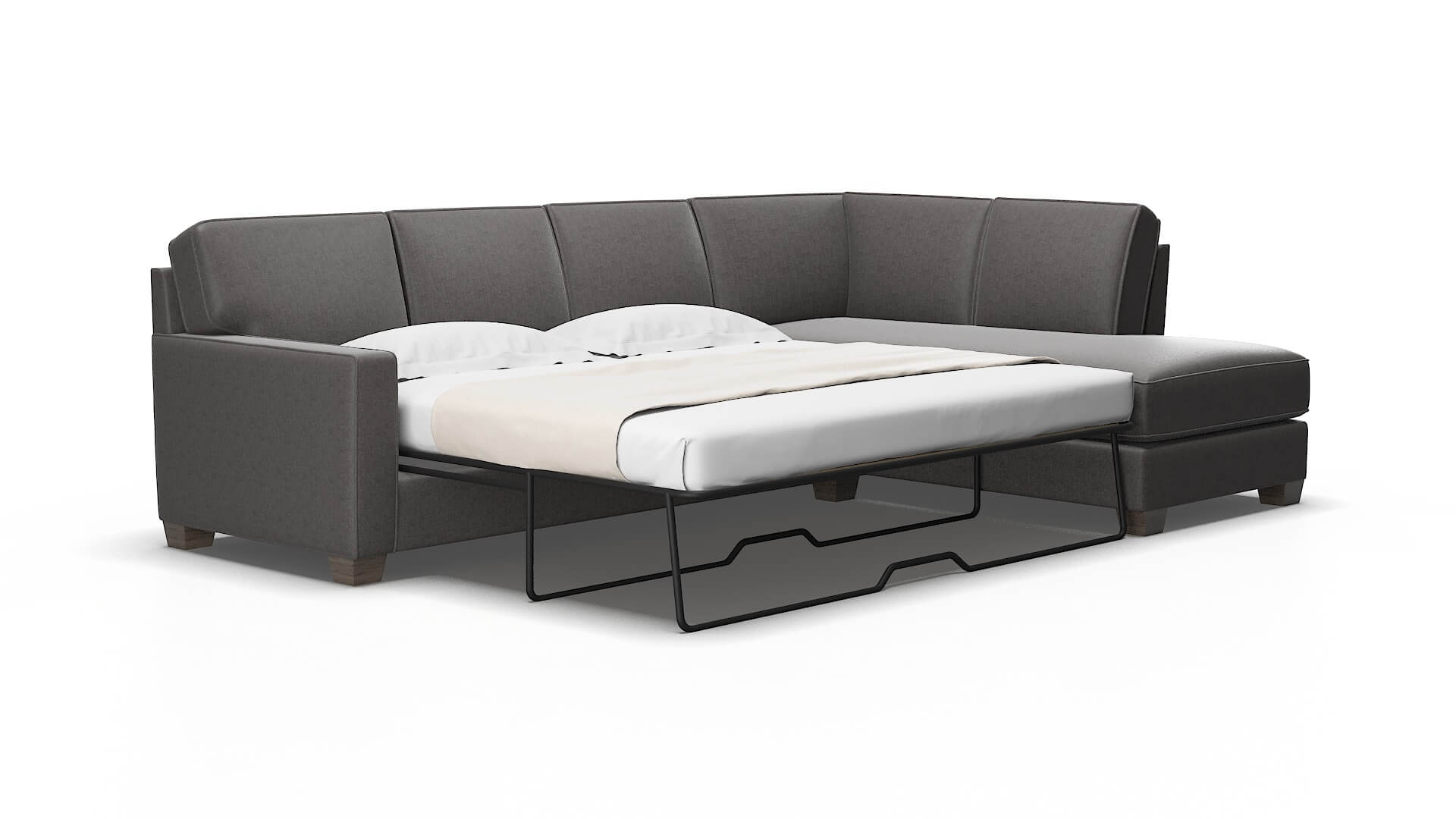 Chicago Sasha grey Panel sleeper Espresso Legs  2