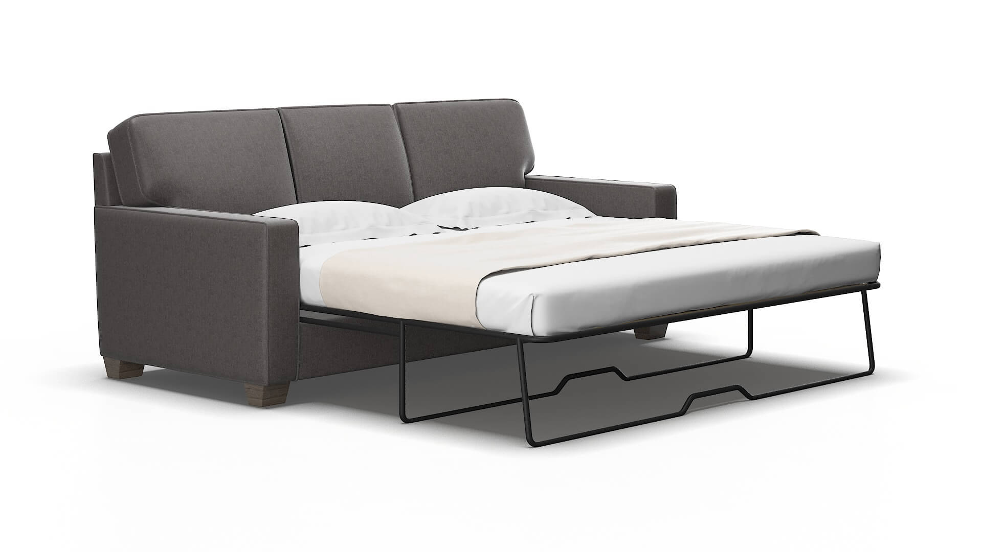 Chicago Sasha grey Sofa sleeper Espresso Legs  2