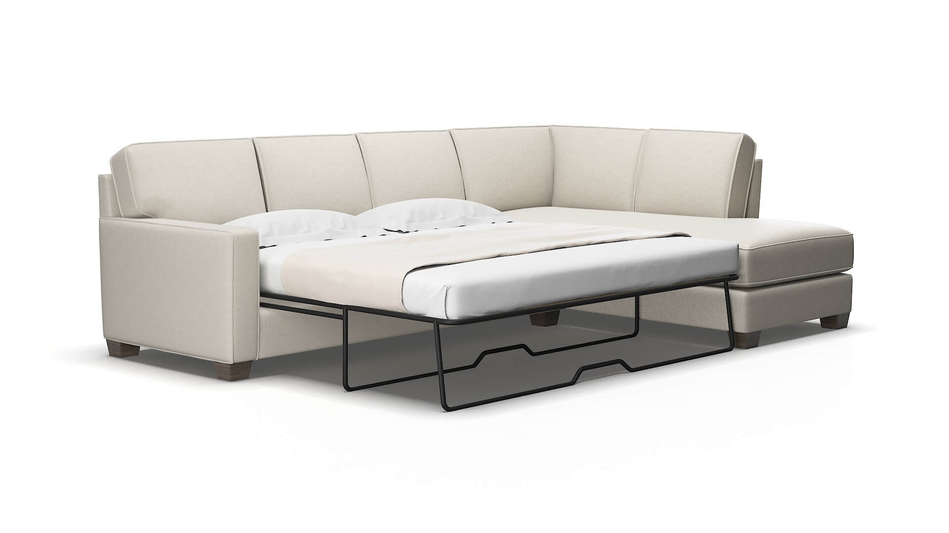 Chicago Sasha linen Panel sleeper Espresso Legs  2