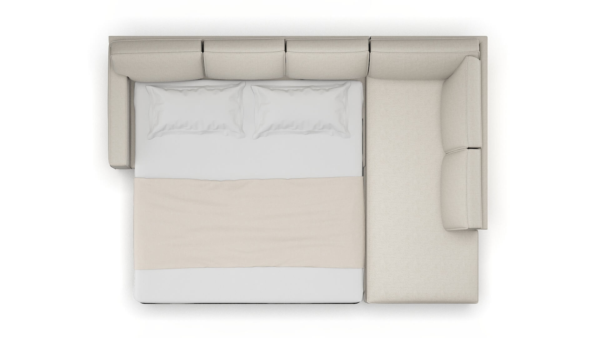 Chicago Sasha Linen Panel Sleeper Espresso legs 3