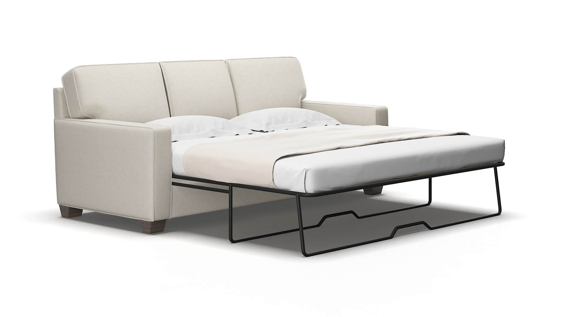 Chicago Sasha Linen Sofa Sleeper Espresso legs 2
