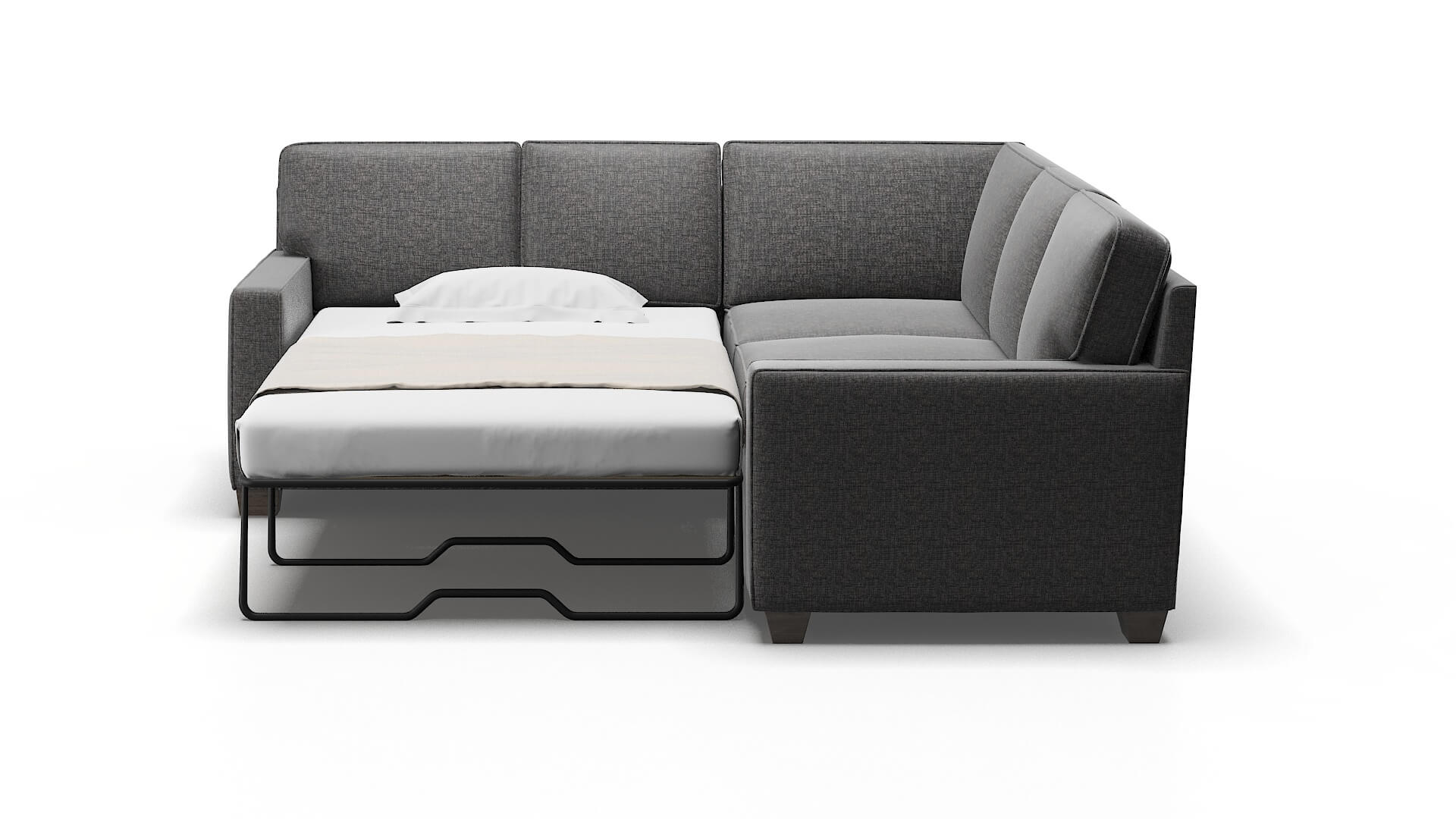 Chicago Sosoftness 51 Sectional Sleeper Espresso legs 1