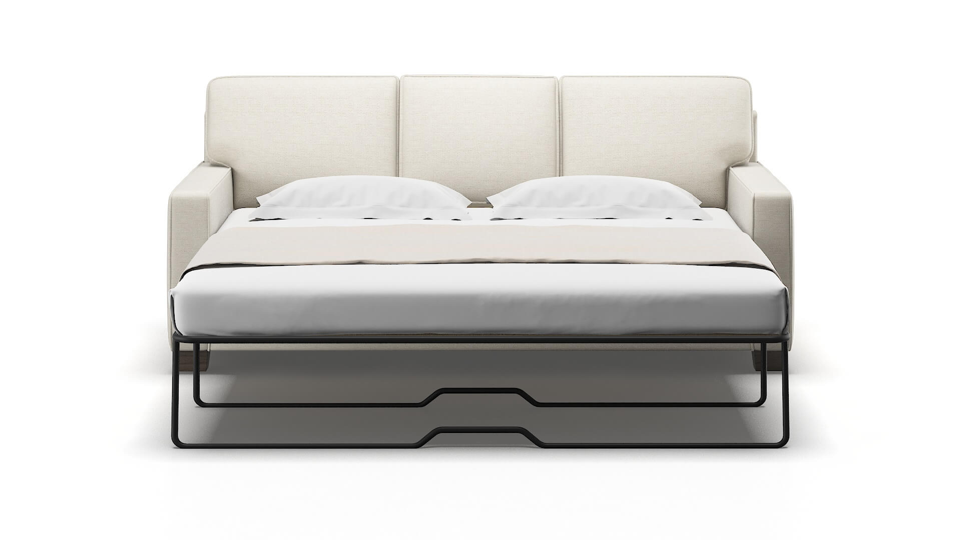 Chicago Venus Cream Sofa Sleeper Espresso legs 1