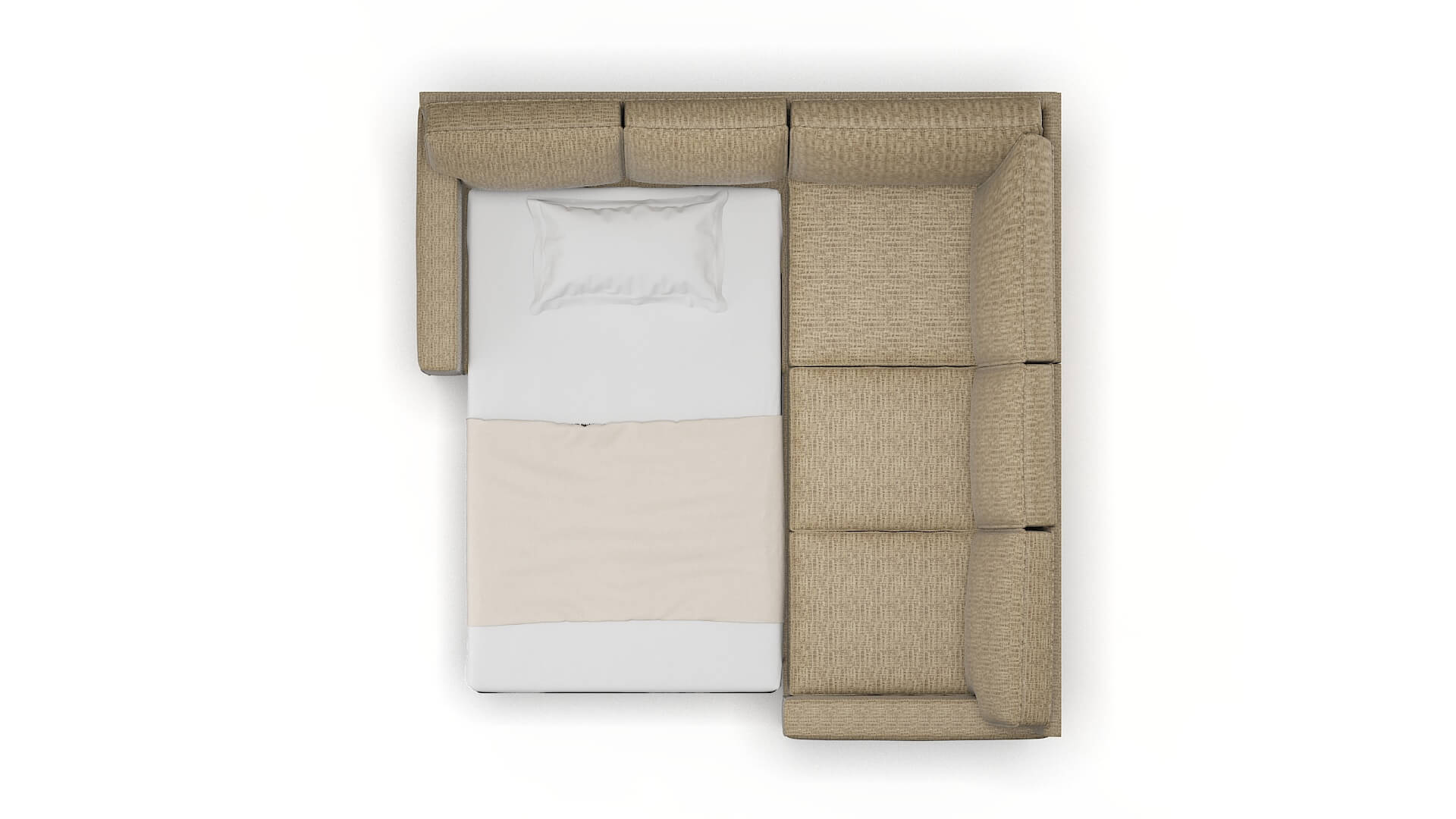 Chicago Venus Mocha Sectional Sleeper Espresso legs 3