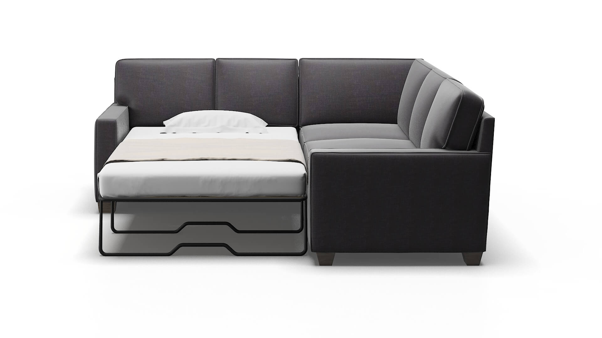 Chicago Venus Onyx Sectional Sleeper Espresso legs 1