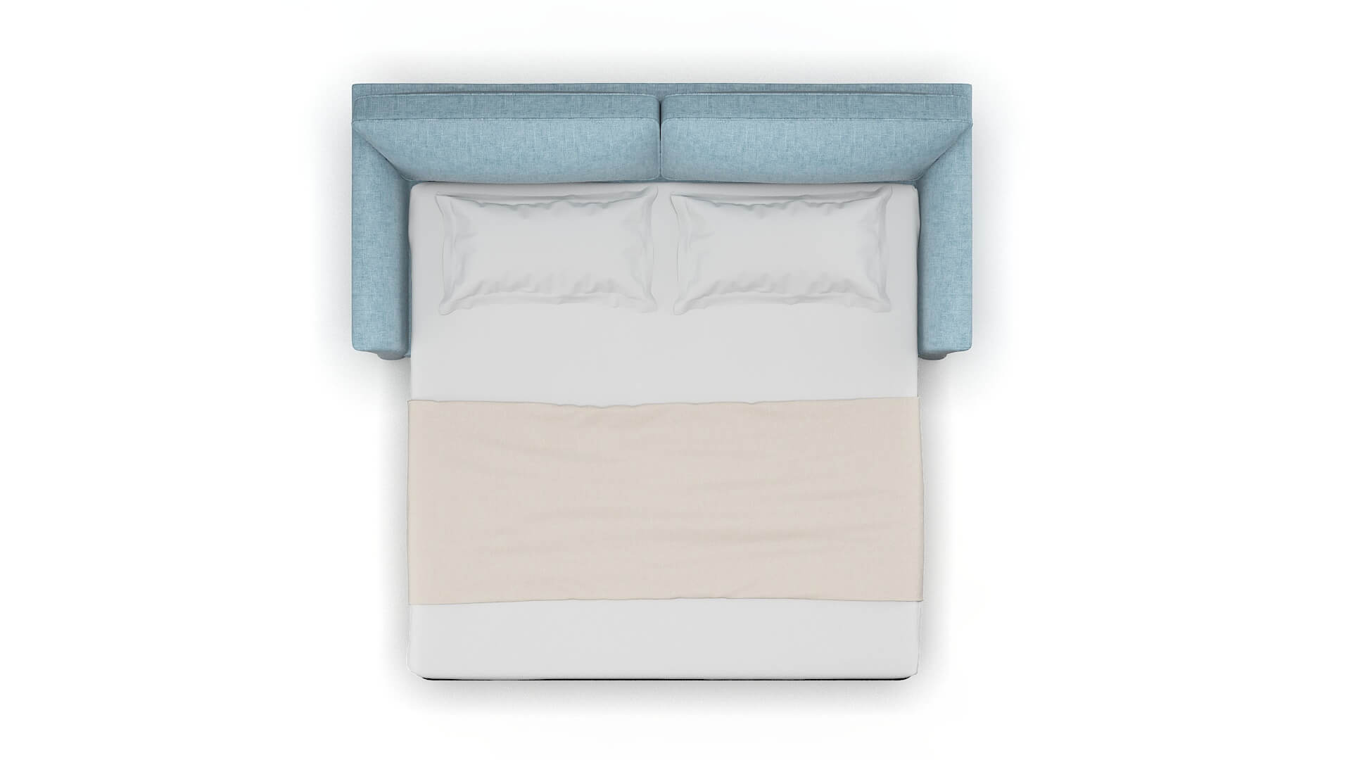 Cologne Atlas Turquoise Sofa Sleeper Espresso legs 3