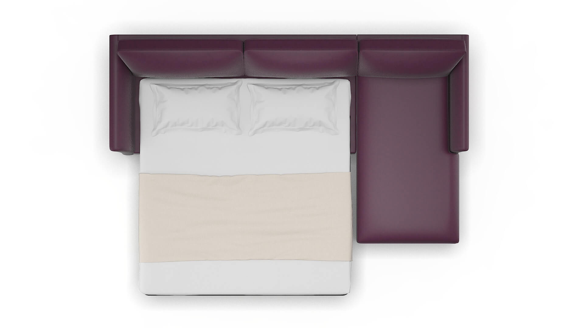 Cologne Bella Aubergine Panel Sleeper Espresso legs 3