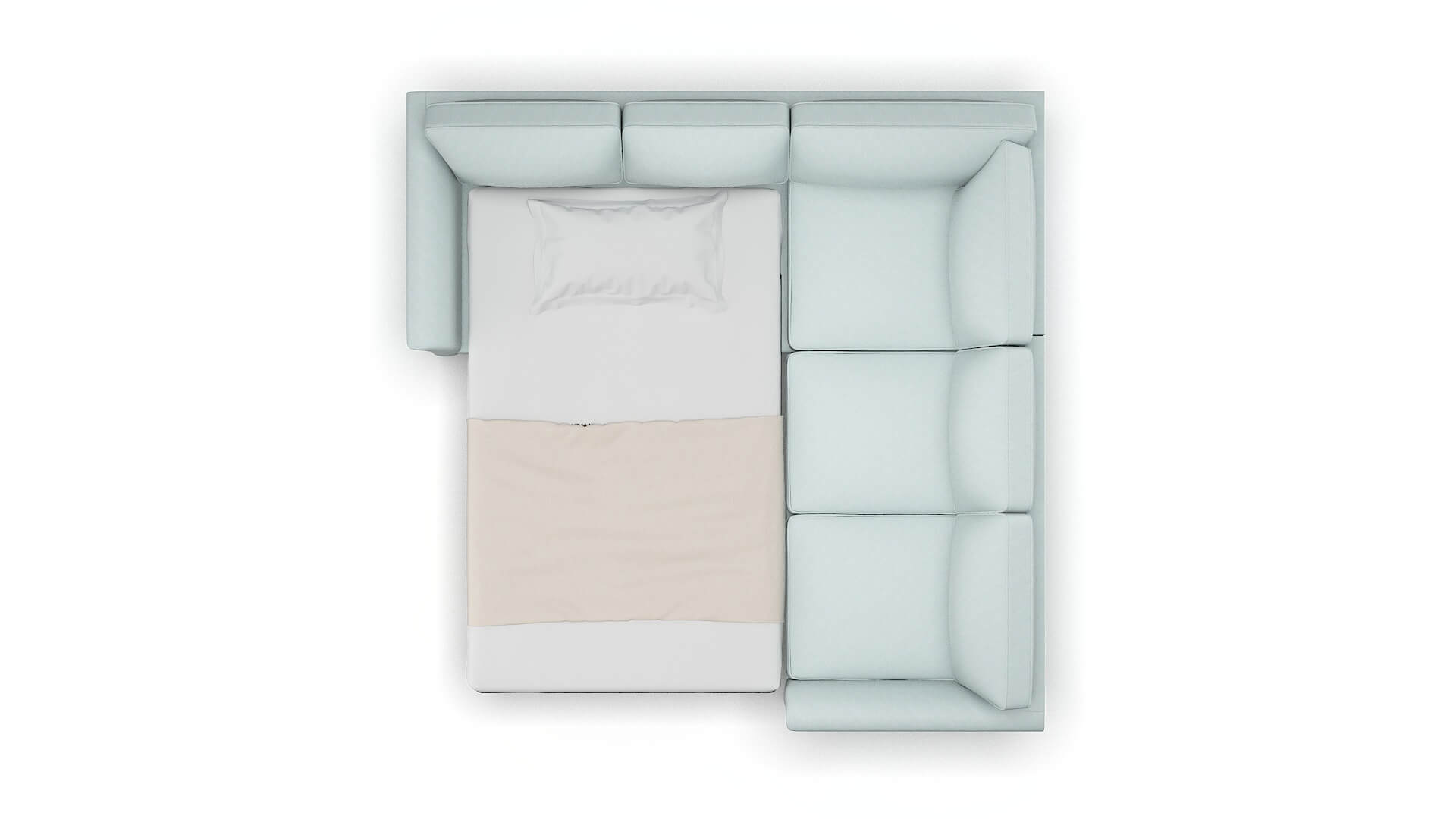 Cologne Bella Skylight Sectional Sleeper Espresso legs 3