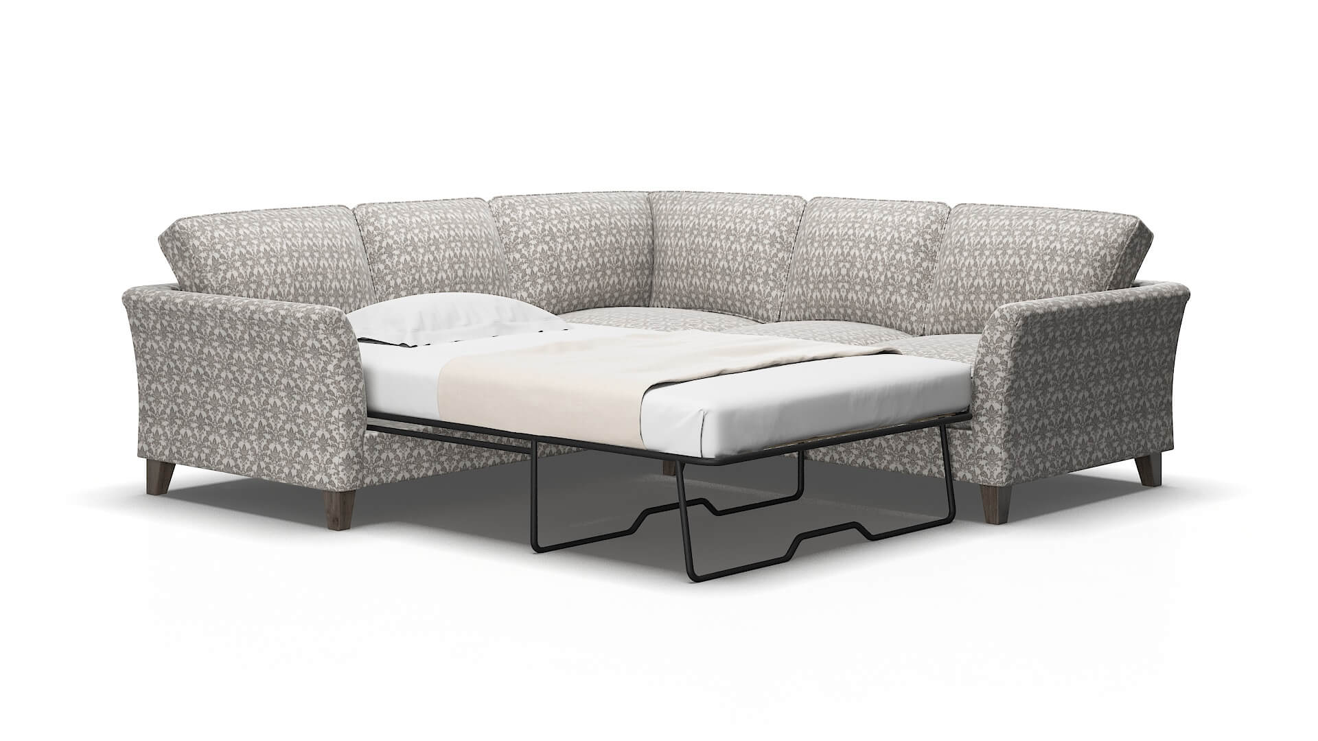 Cologne Bergamo dove Sectional sleeper Espresso Legs  2