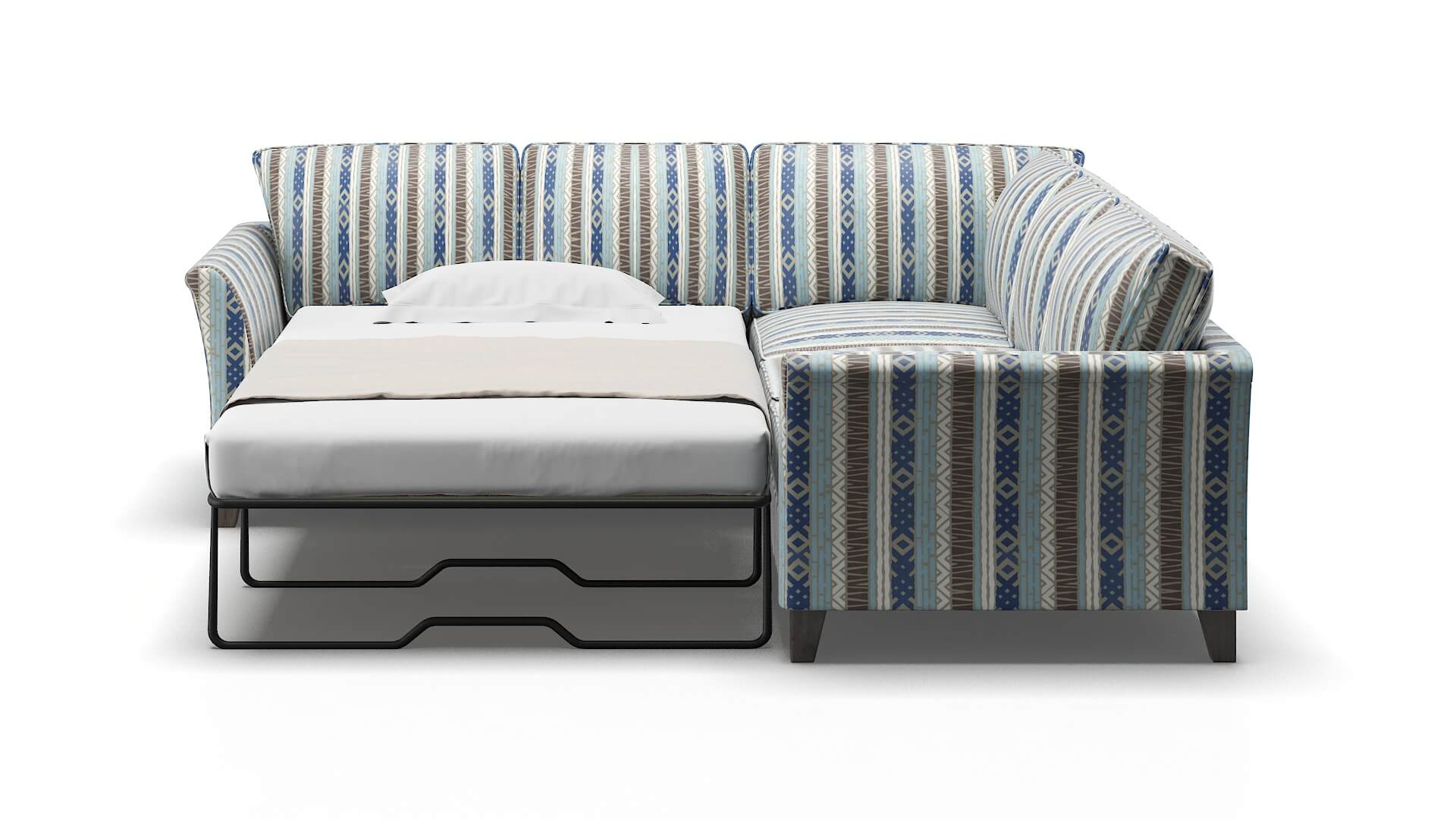 Cologne Bodhi Indigo Sectional Sleeper Espresso legs 1