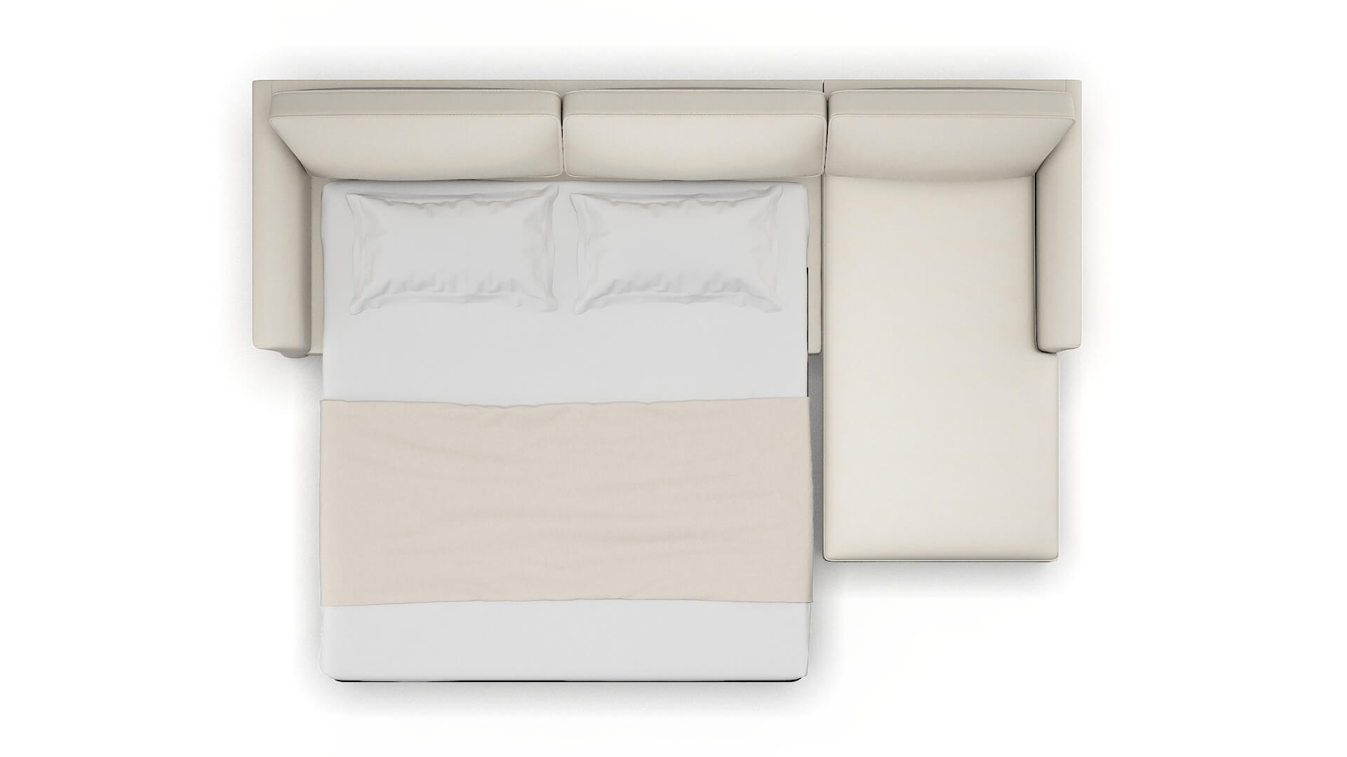 Cologne Bungalow Ivory Panel Sleeper Espresso legs 3