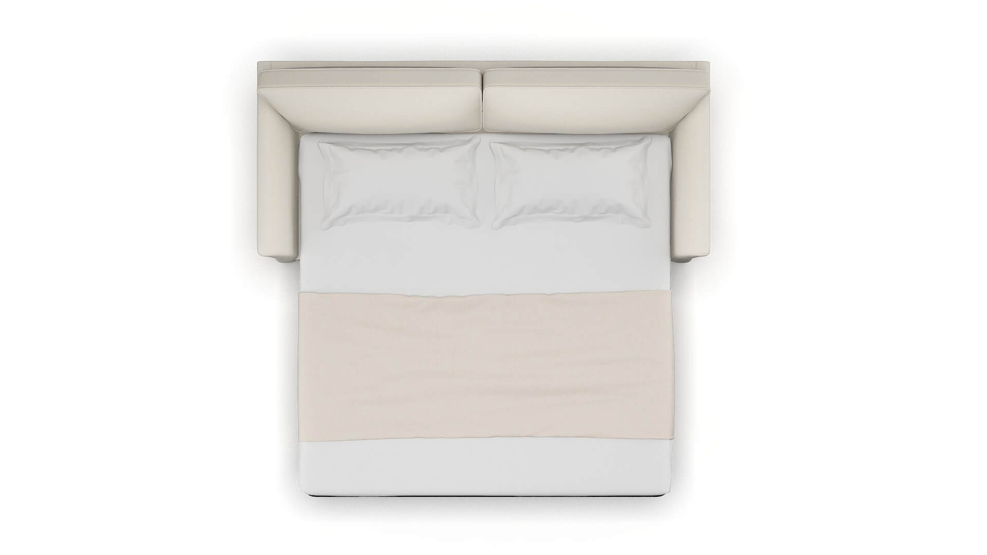 Cologne Bungalow Ivory Sofa Sleeper Espresso legs 3