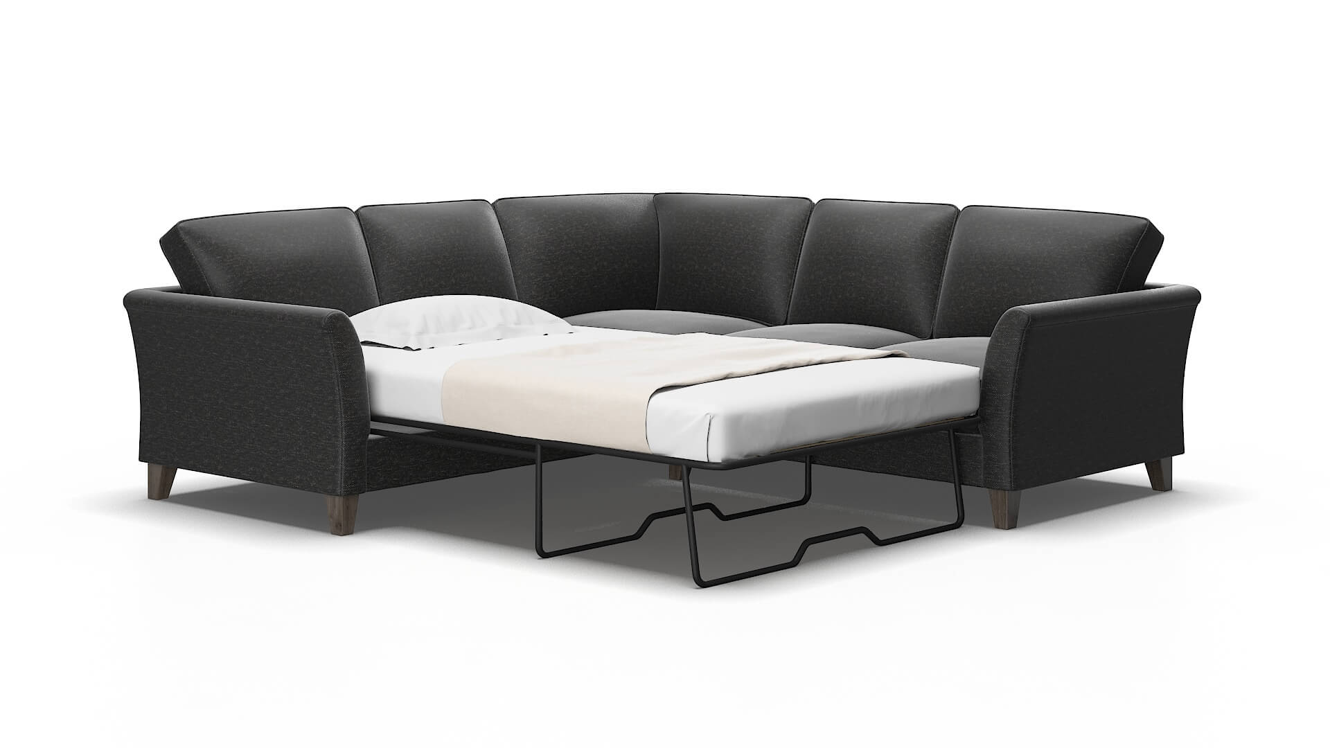 Cologne Chance denim Sectional sleeper Espresso Legs  2