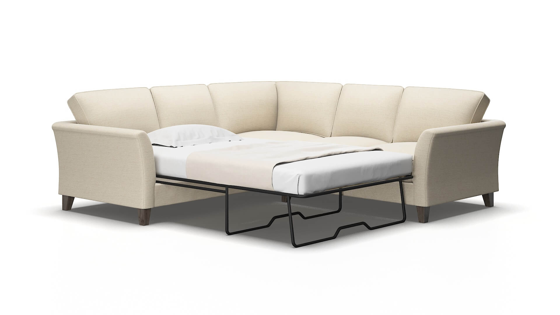 Cologne Chance sand Sectional sleeper Espresso Legs  2