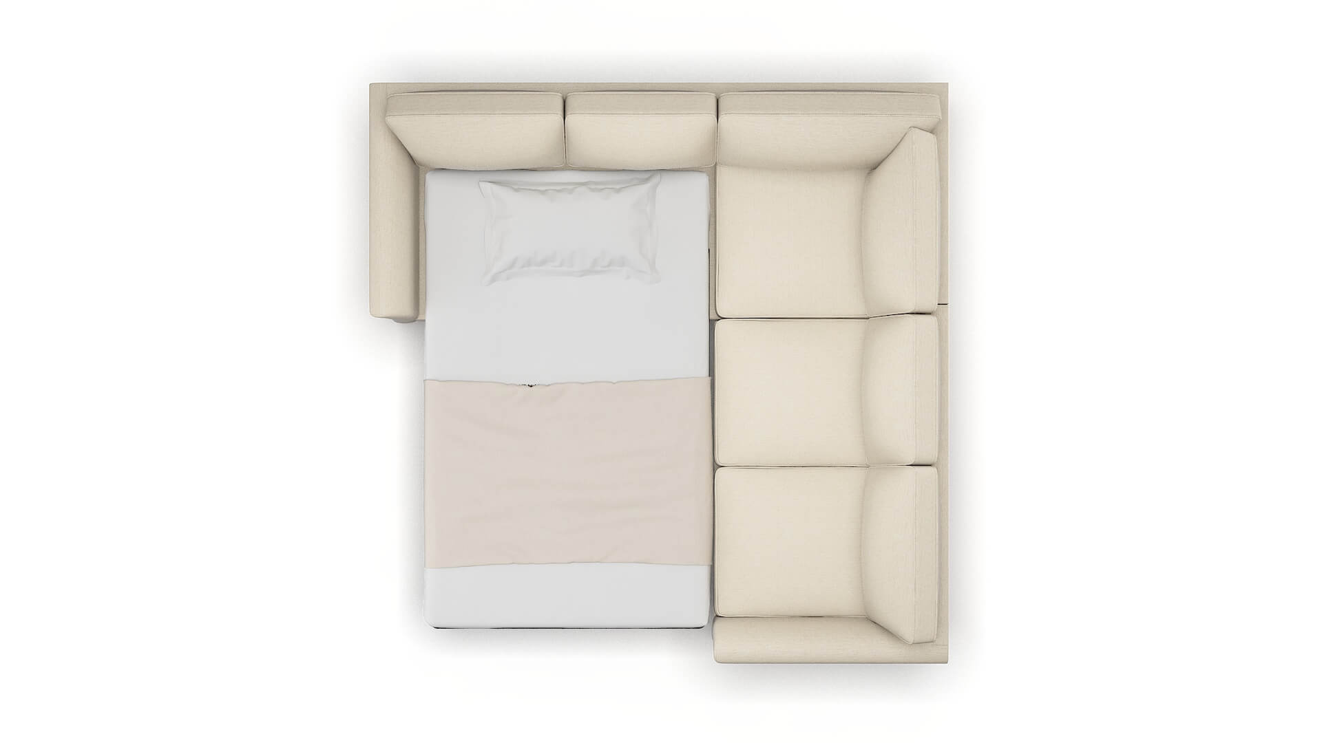 Cologne Chance Sand Sectional Sleeper Espresso legs 3