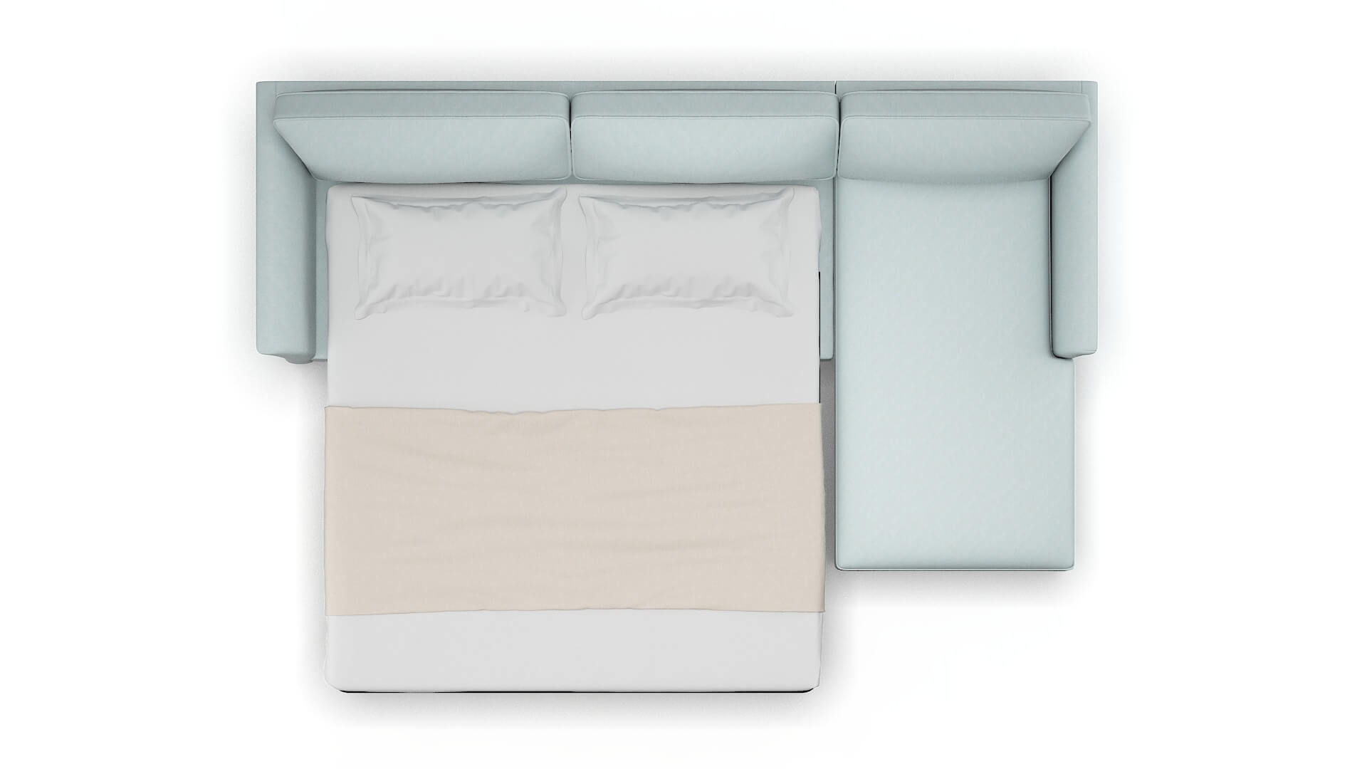 Cologne Clyde Cornflower Panel Sleeper Espresso legs 3