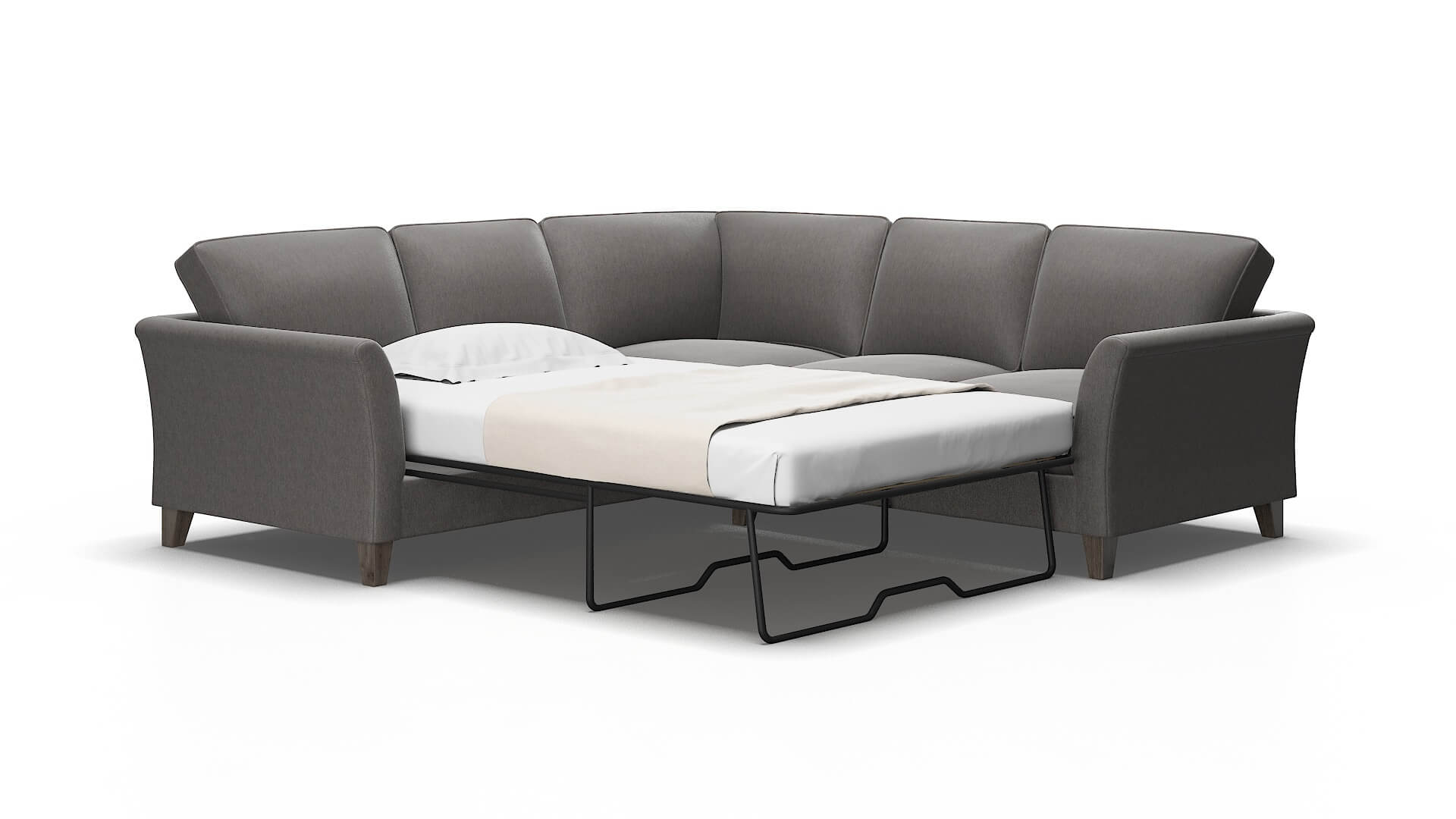 Cologne Cosmo charcoal Sectional sleeper Espresso Legs  2