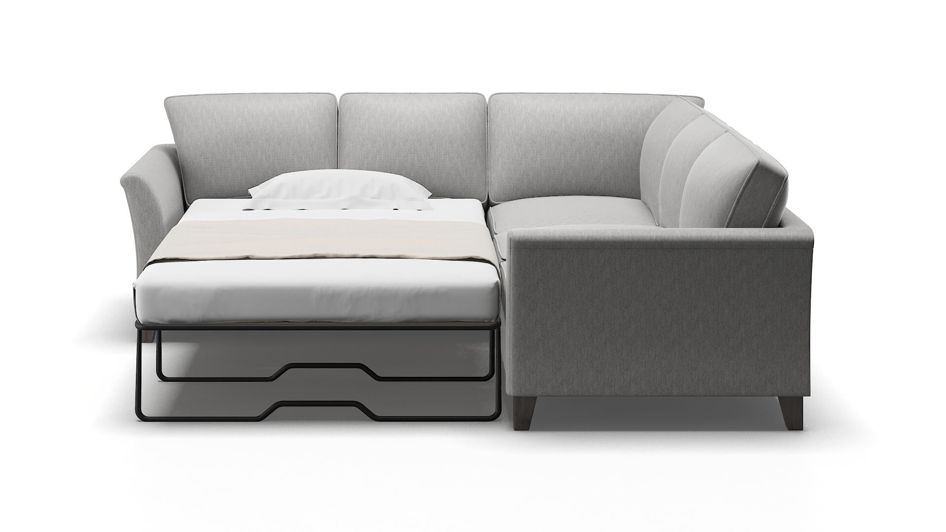 Cologne Cosmo Steel Sectional Sleeper Espresso legs 1