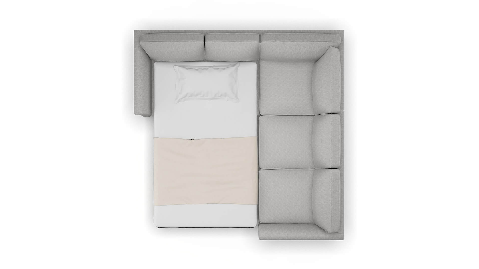 Cologne Cosmo Steel Sectional Sleeper Espresso legs 3