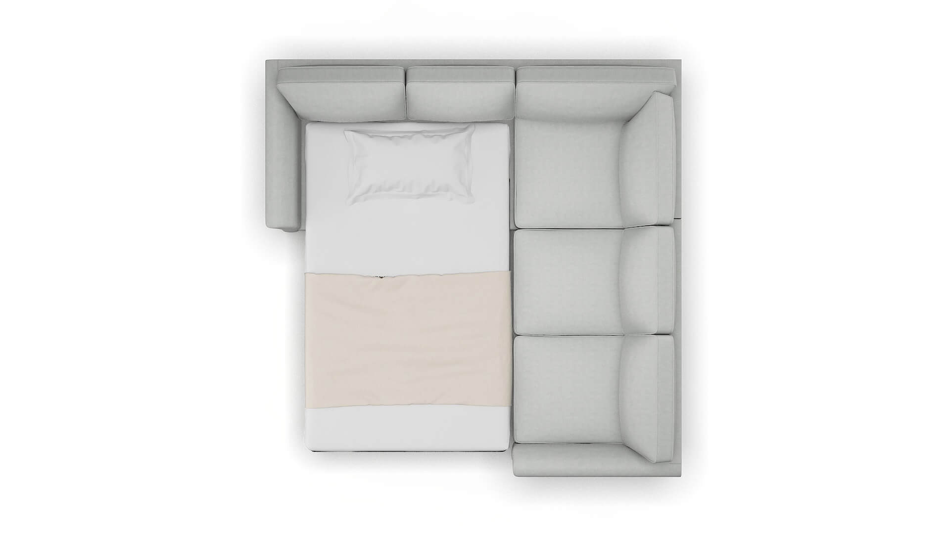 Cologne Dawson Platinum Sectional Sleeper Espresso legs 3