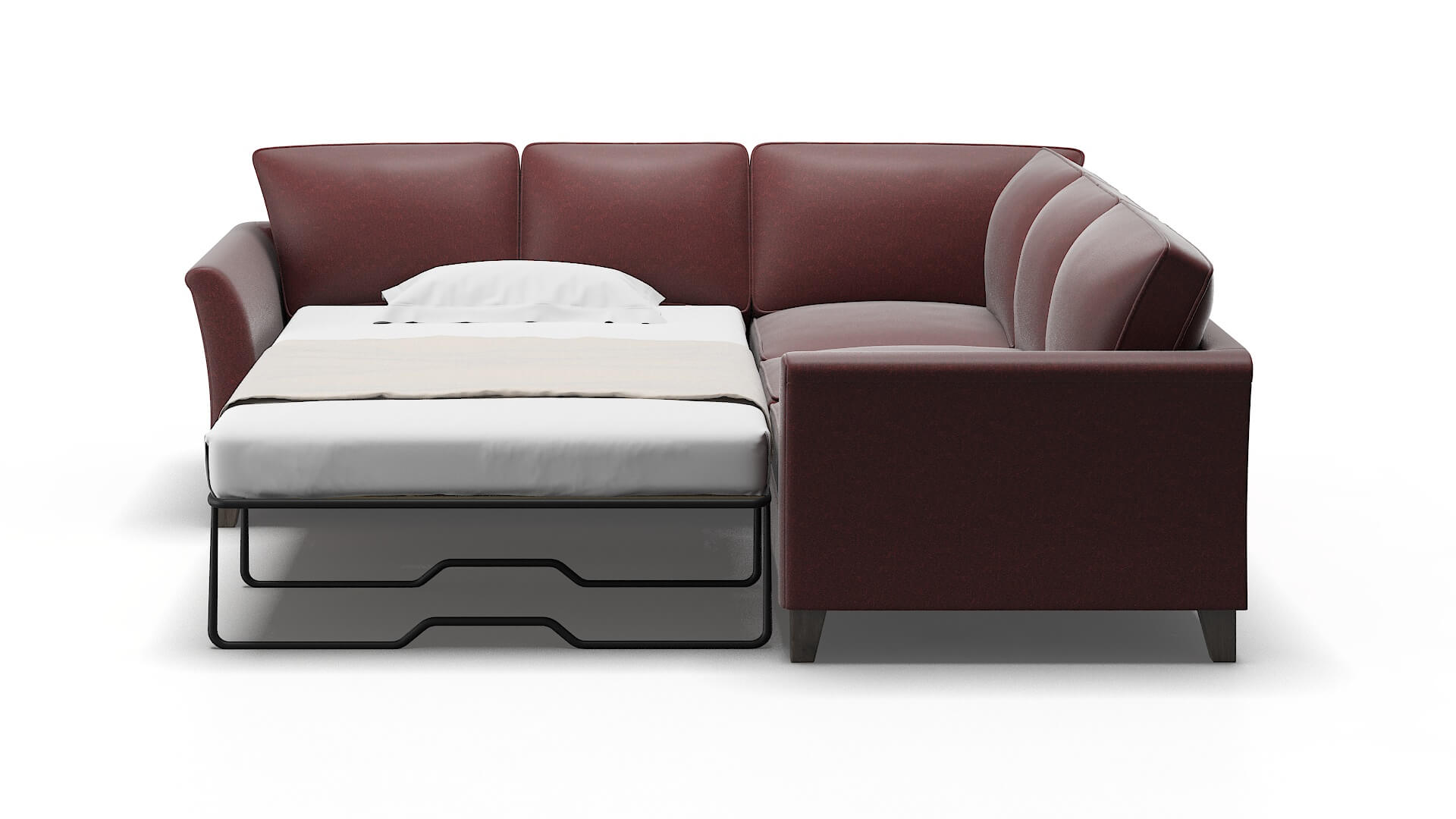 Cologne Derby Berry Sectional Sleeper Espresso legs 1