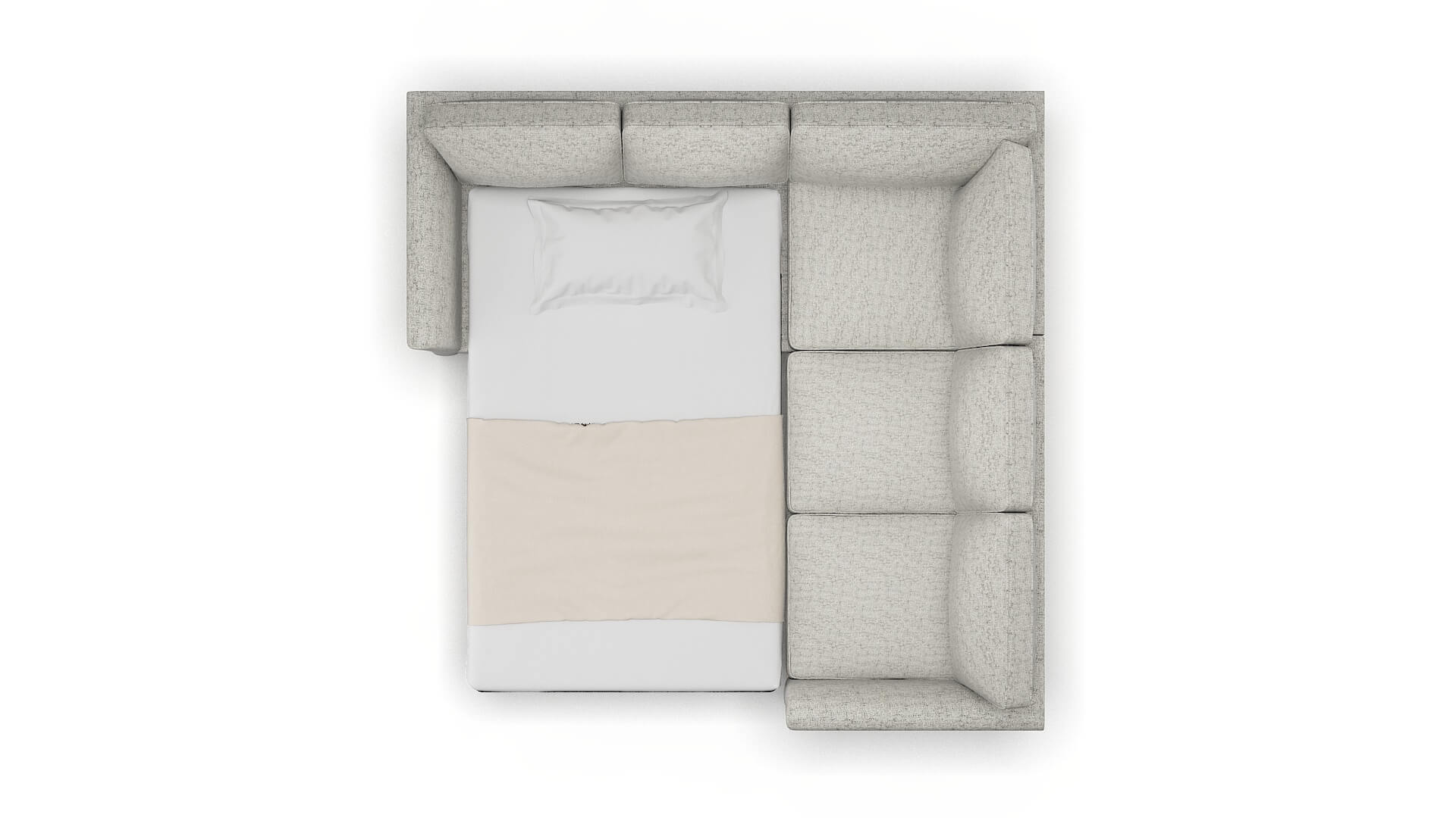 Cologne Derby Silver Sectional Sleeper Espresso legs 3