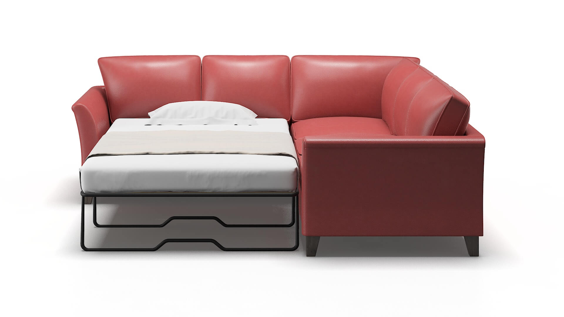 Cologne Dillion Cordovan Sectional Sleeper Espresso legs 1