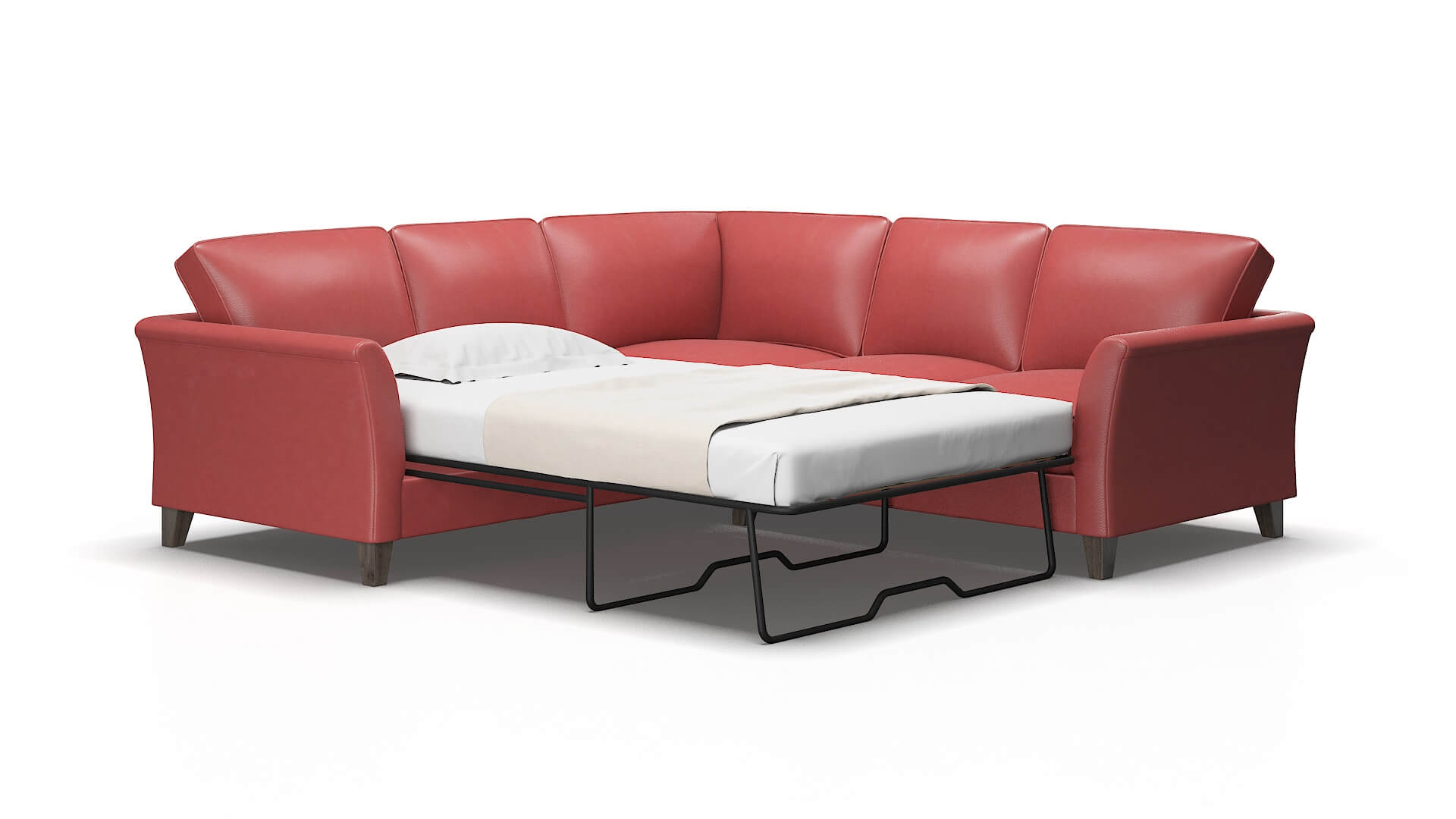 Cologne Dillion Cordovan Sectional Sleeper Espresso legs 2