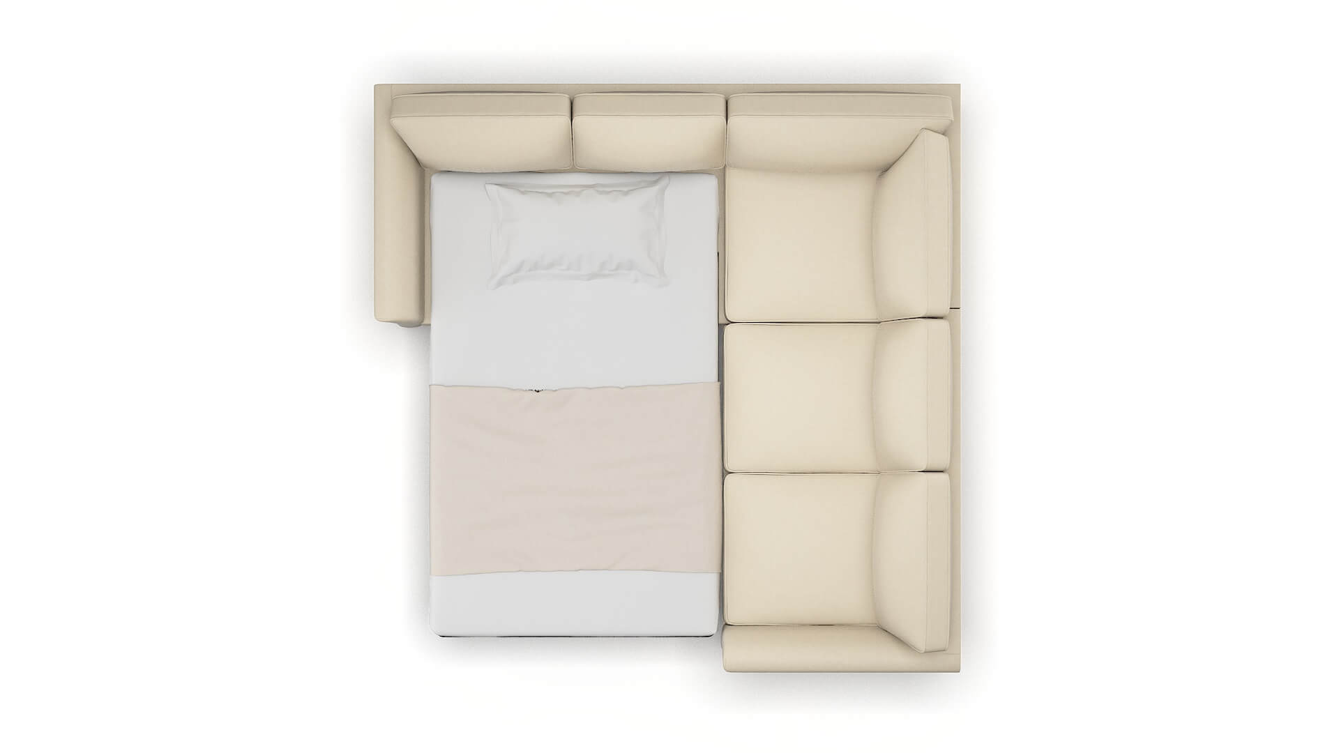 Cologne Dream_d Almond Sectional Sleeper Espresso legs 3