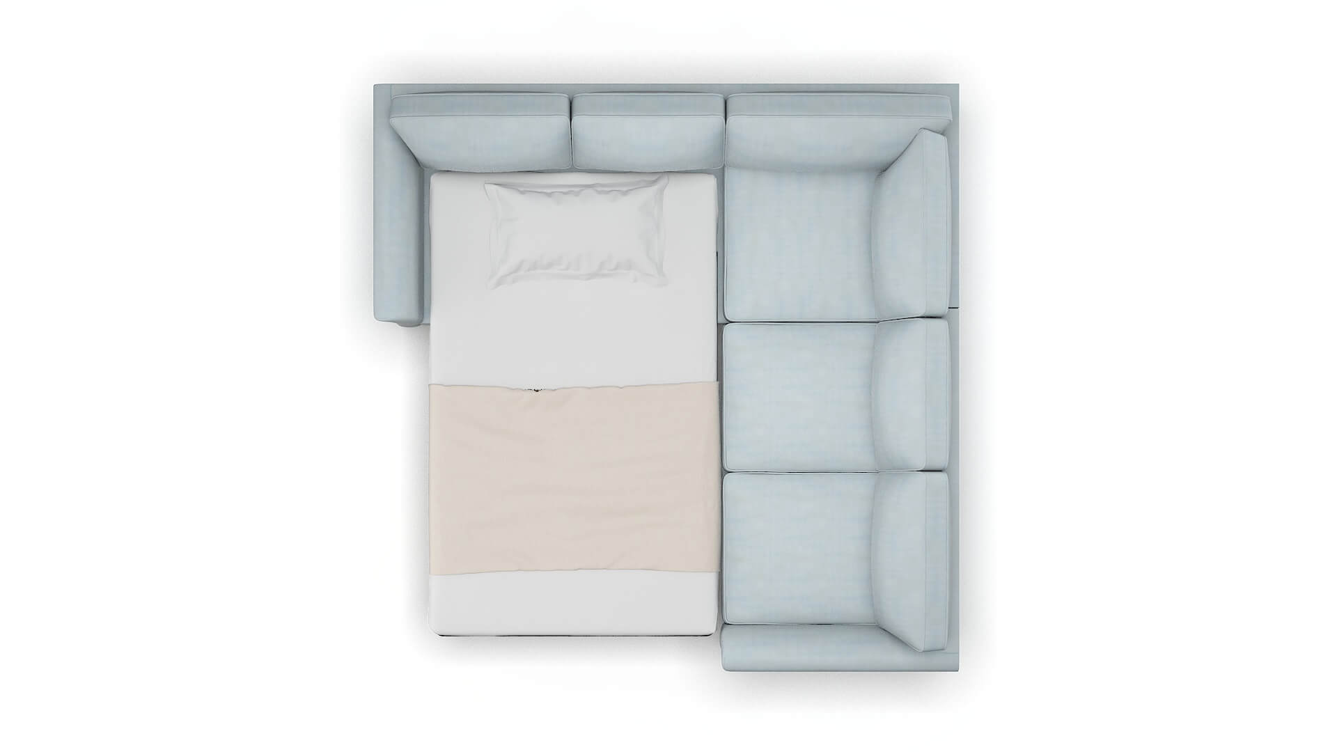 Cologne Hathaway Aqua Sectional Sleeper Espresso legs 3