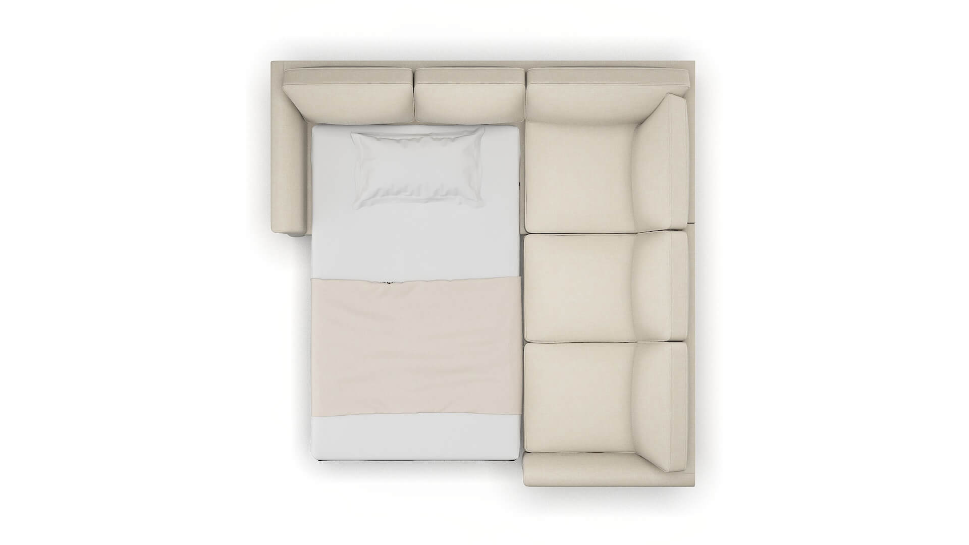 Cologne Keylargo Almond Sectional Sleeper Espresso legs 3