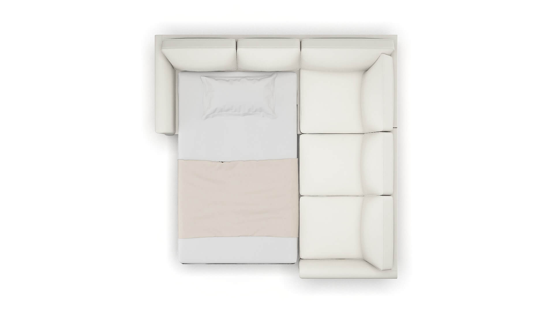 Cologne Keylargo Oatmeal Sectional Sleeper Espresso legs 3