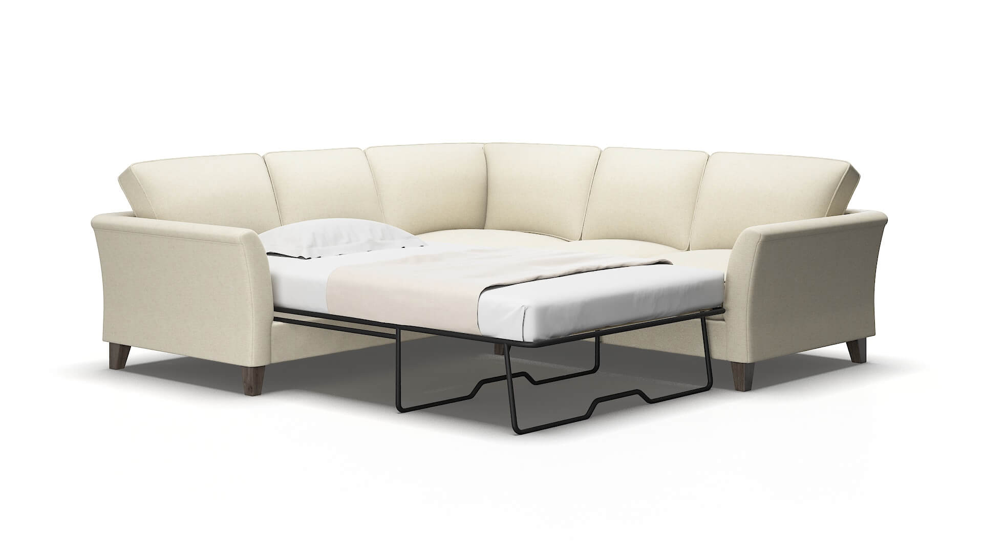 Cologne Lana sand Sectional sleeper Espresso Legs  2