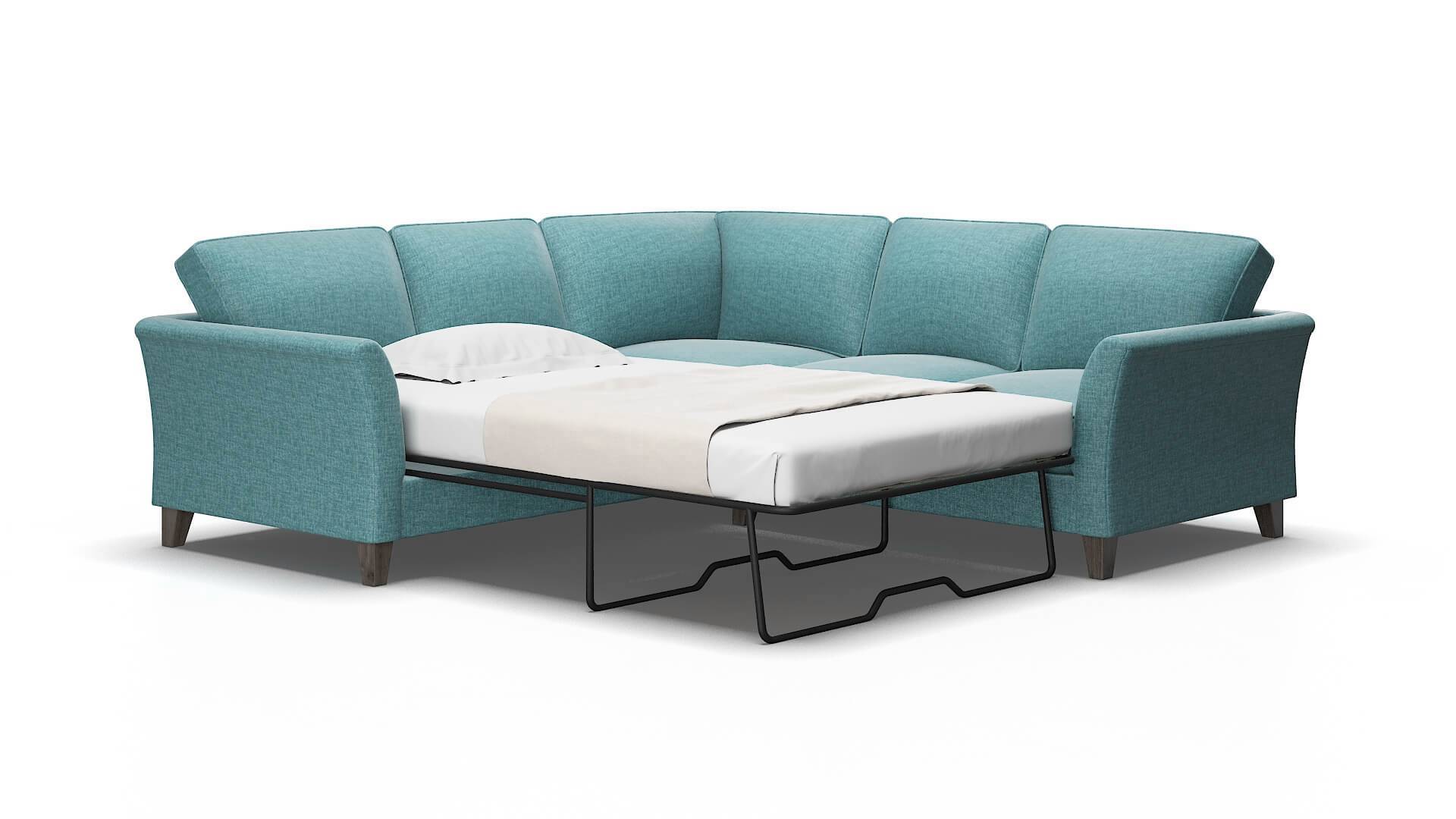 Cologne Leslie Peacock Sectional Sleeper Espresso legs 2