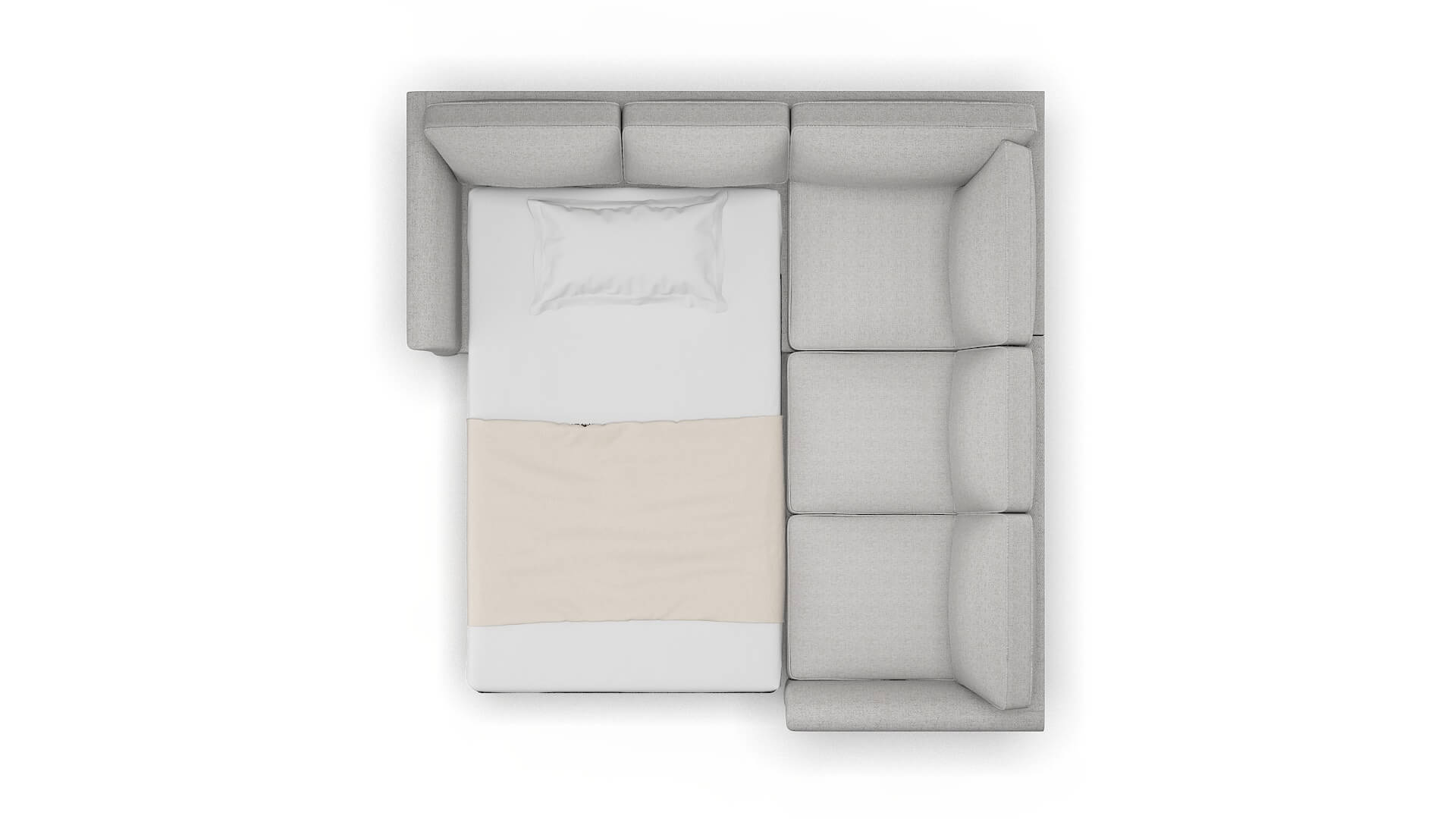 Cologne Malibu Dove Sectional Sleeper Espresso legs 3