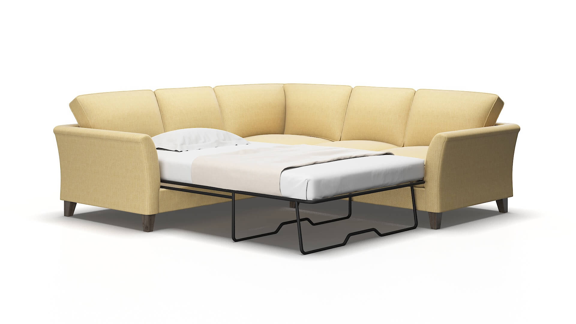 Cologne Malibu maize Sectional sleeper Espresso Legs  2