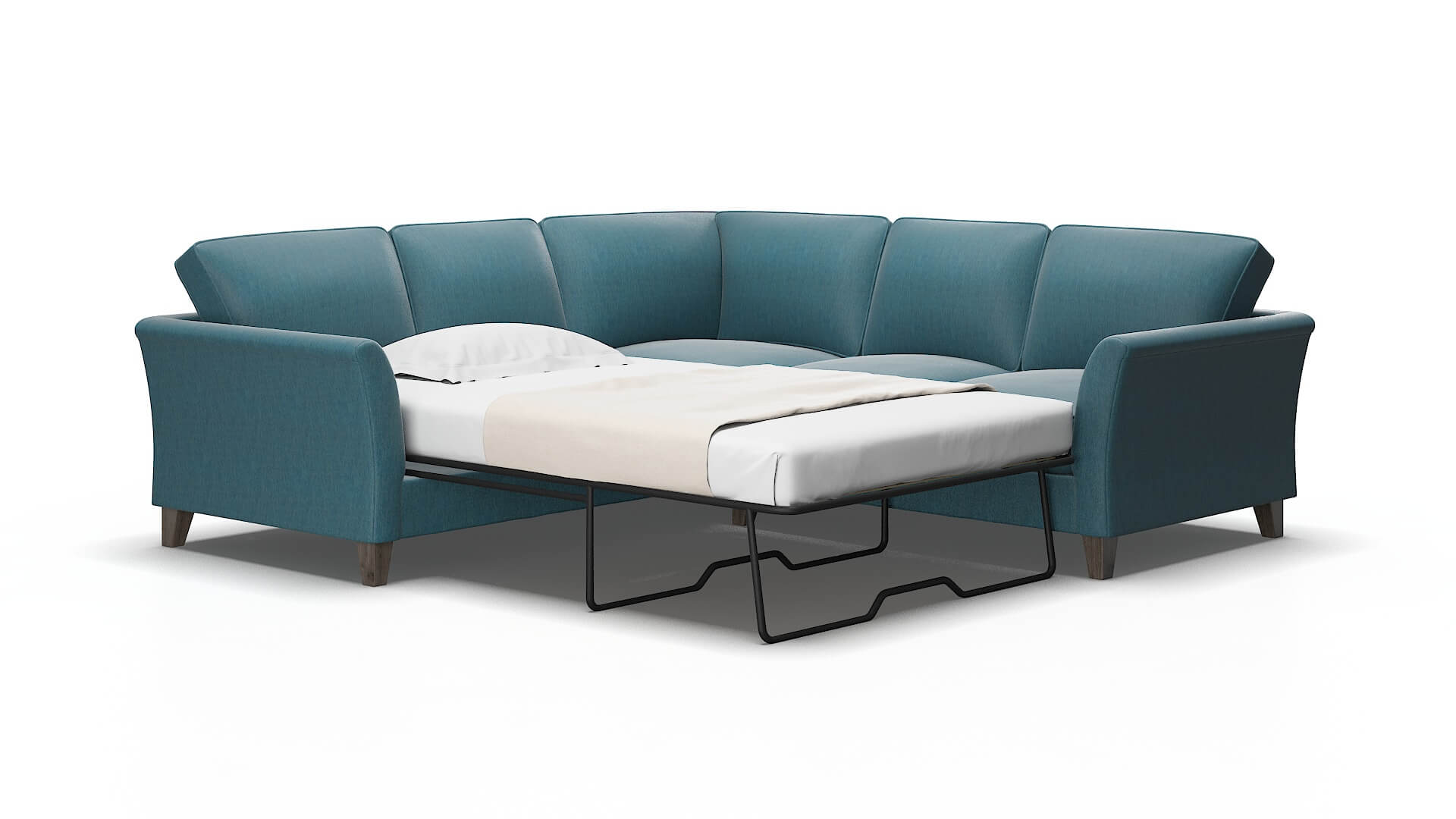 Cologne Merit peacock Sectional sleeper Espresso Legs  2
