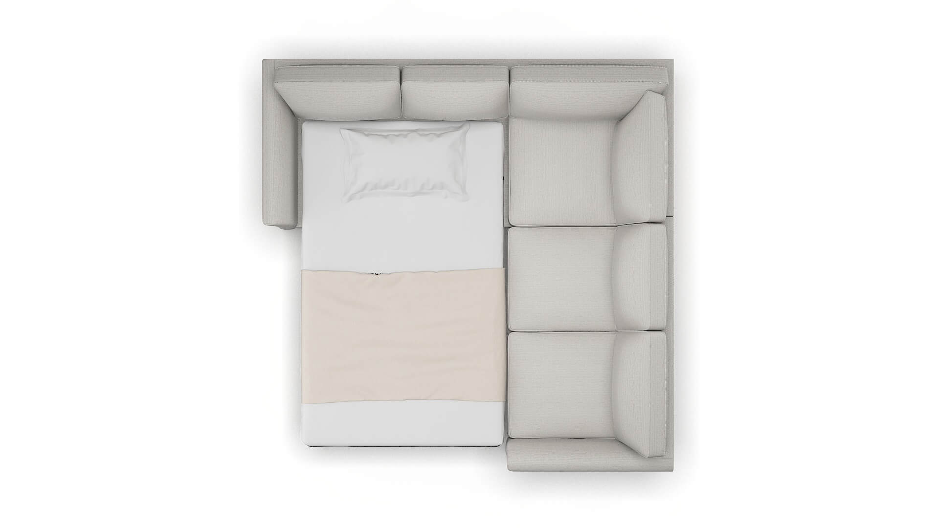 Cologne Naples Ash Sectional Sleeper Espresso legs 3