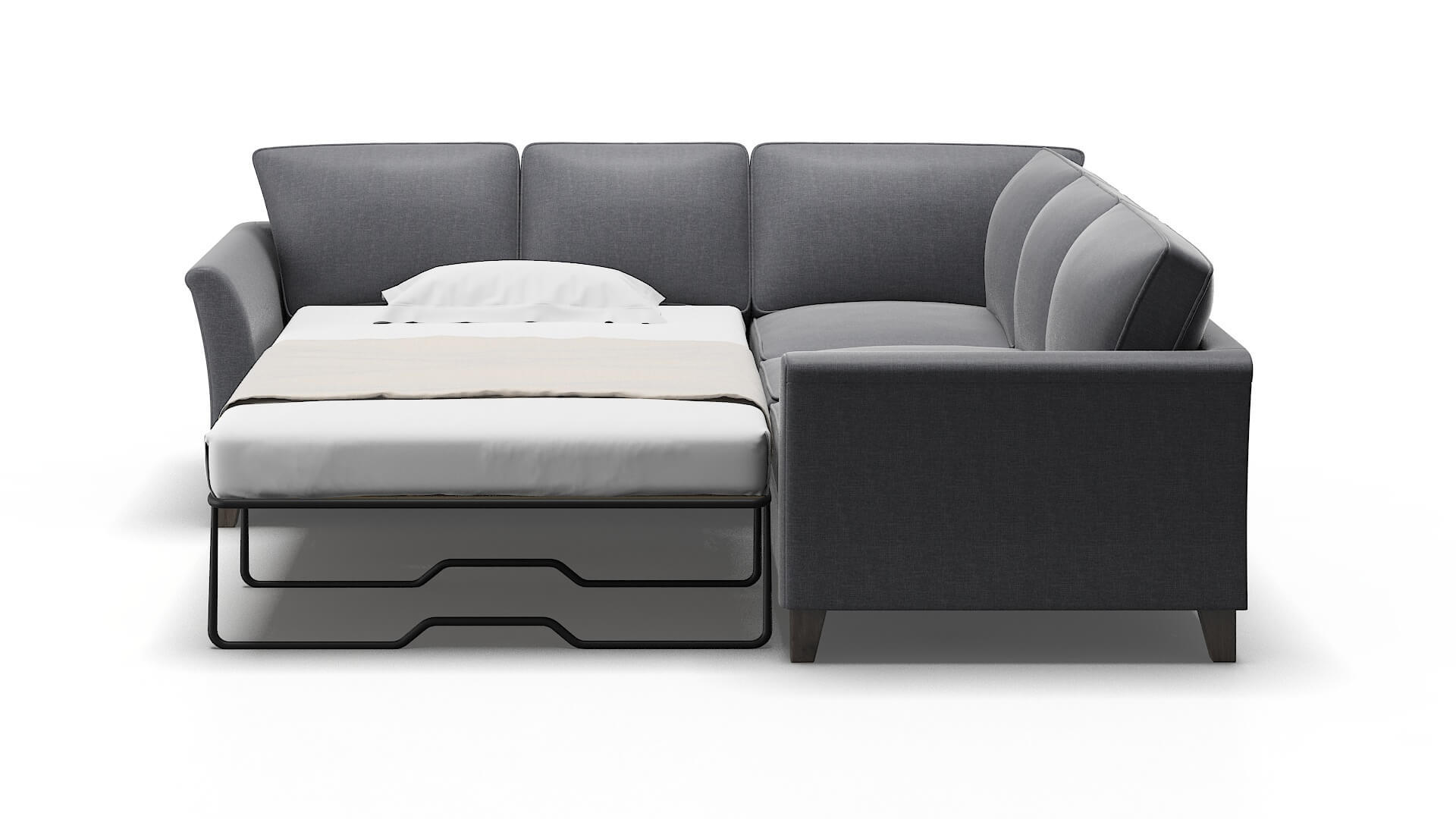 Cologne Notion Graphite Sectional Sleeper Espresso legs 1