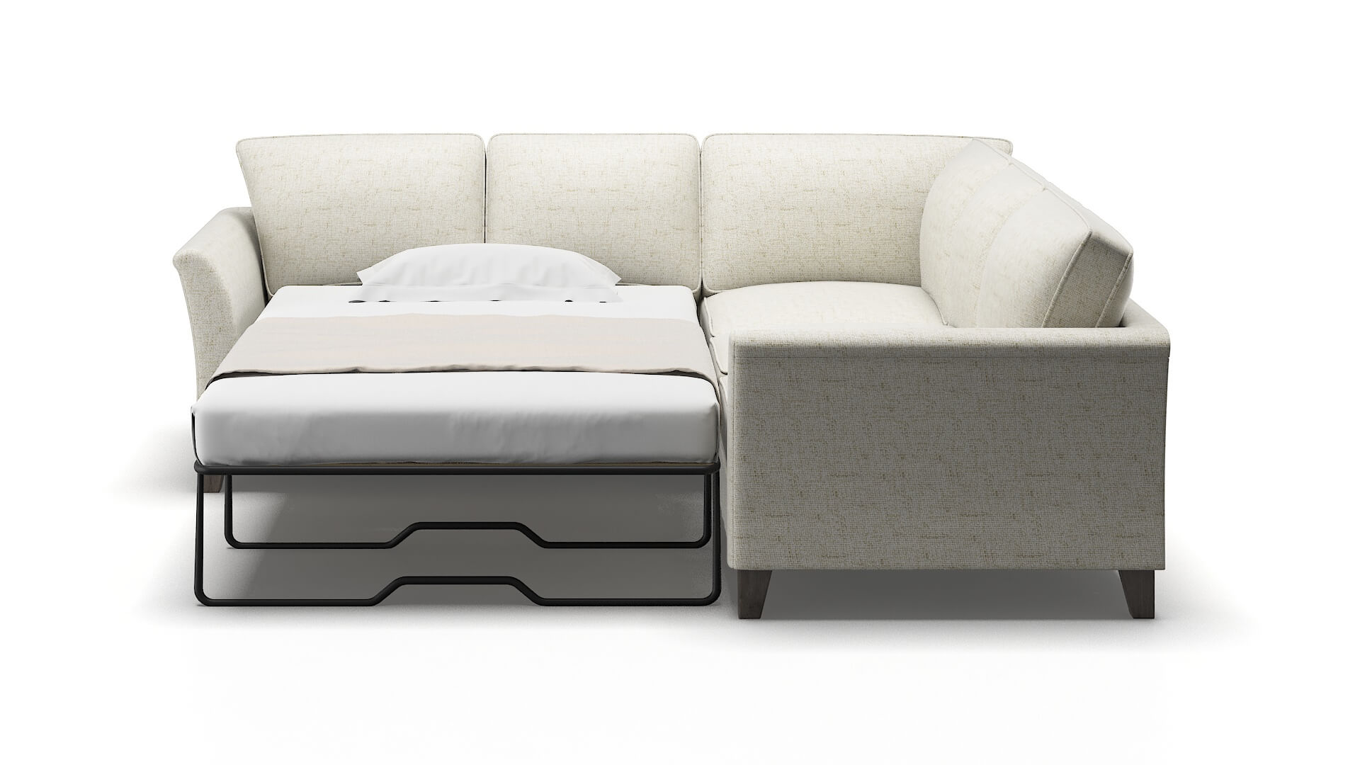 Cologne Oceanside Birch Sectional Sleeper Espresso legs 1