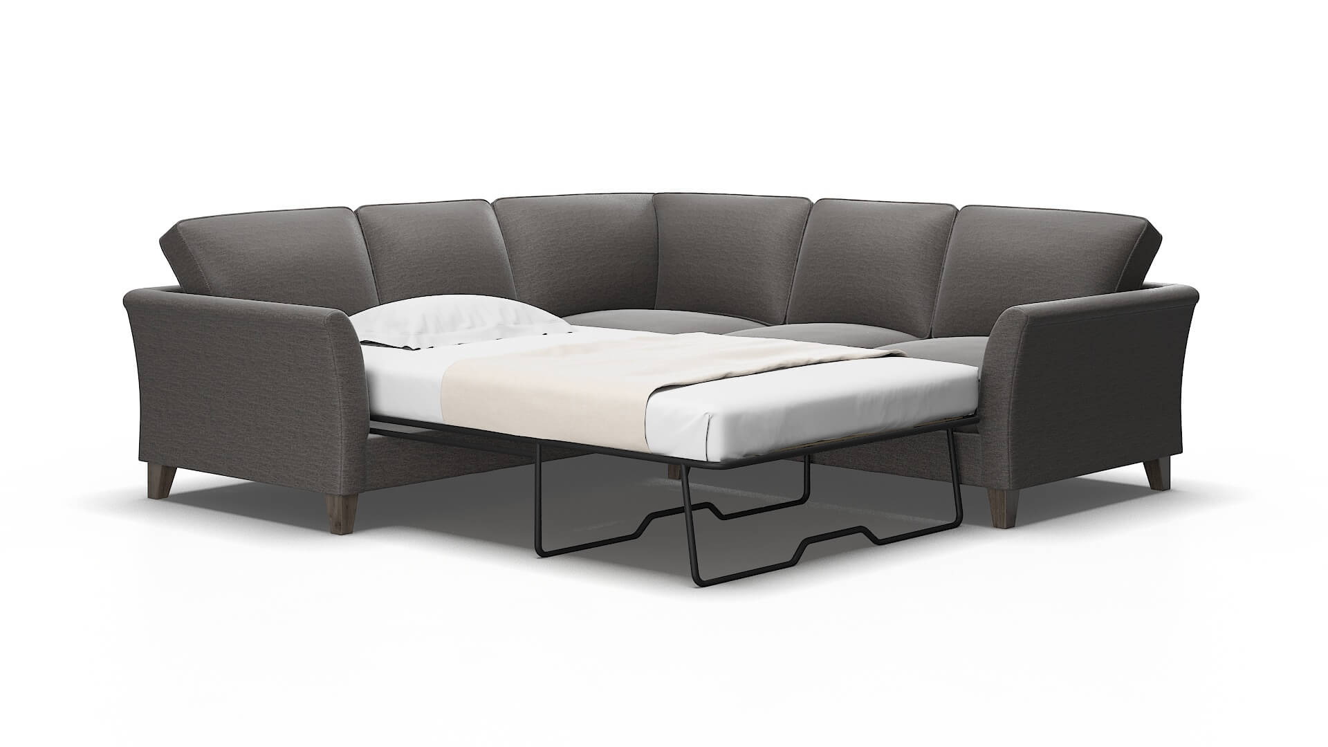 Cologne Oscar charcoal Sectional sleeper Espresso Legs  2