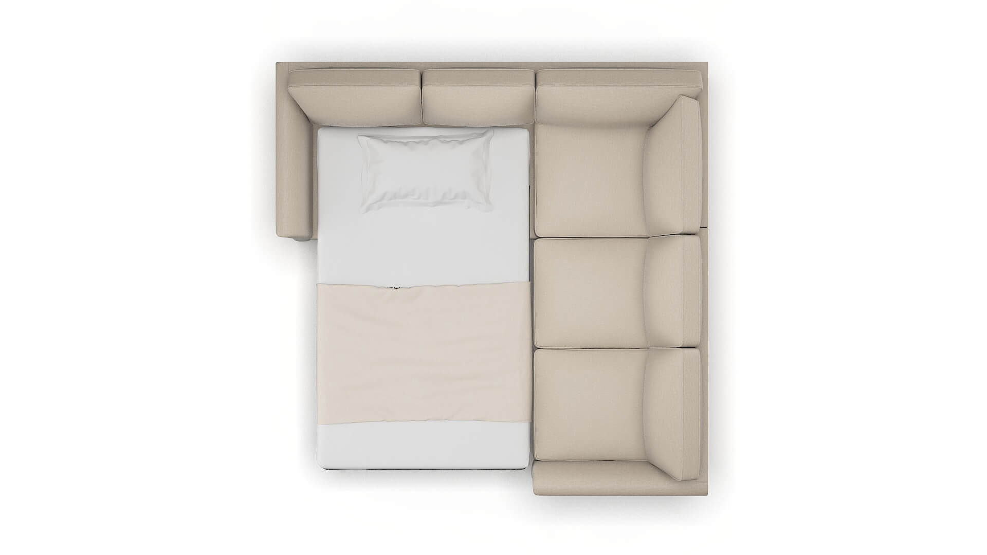 Cologne Oscar Linen Sectional Sleeper Espresso legs 3