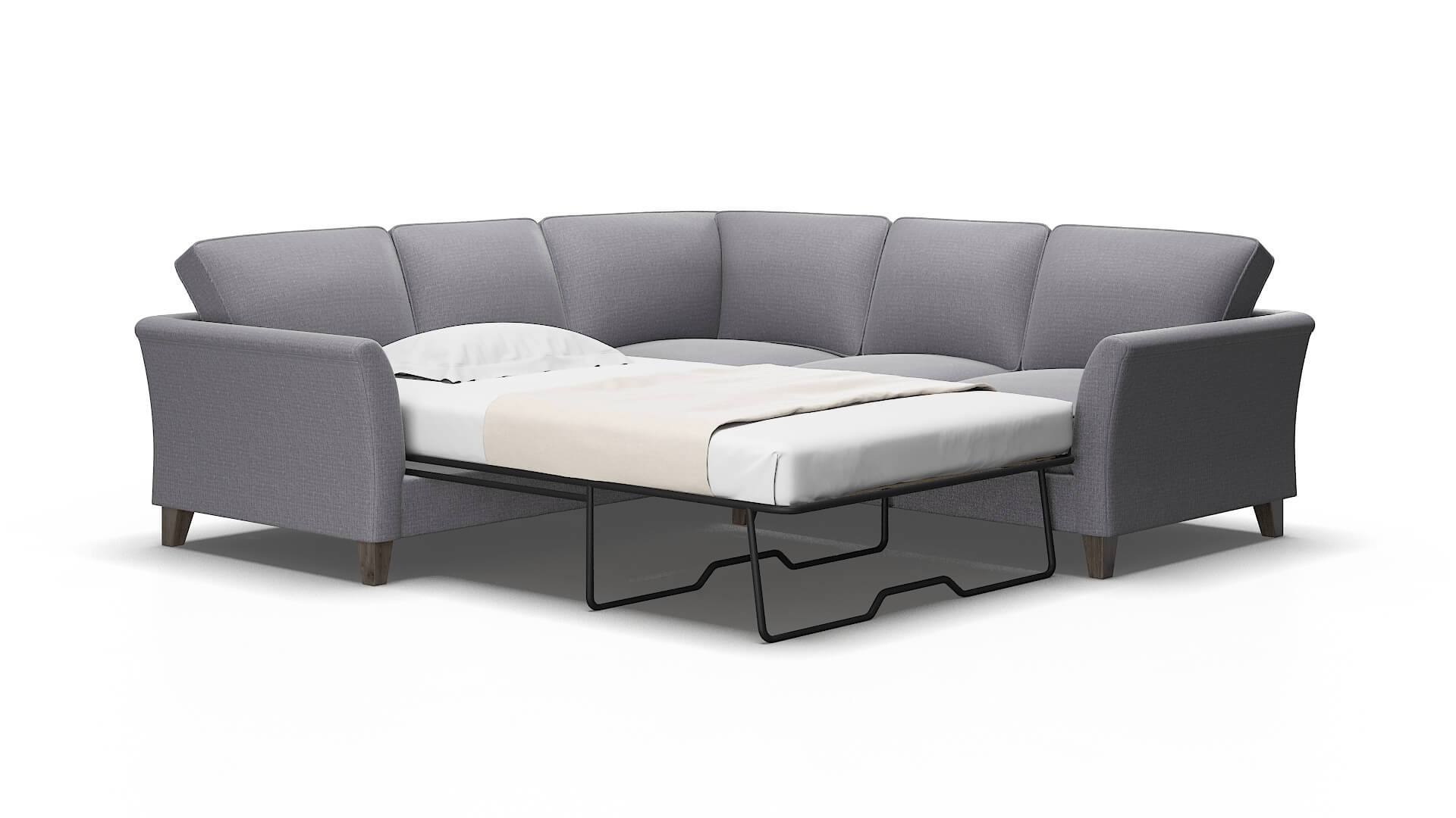 Cologne Parker ash Sectional sleeper Espresso Legs  2