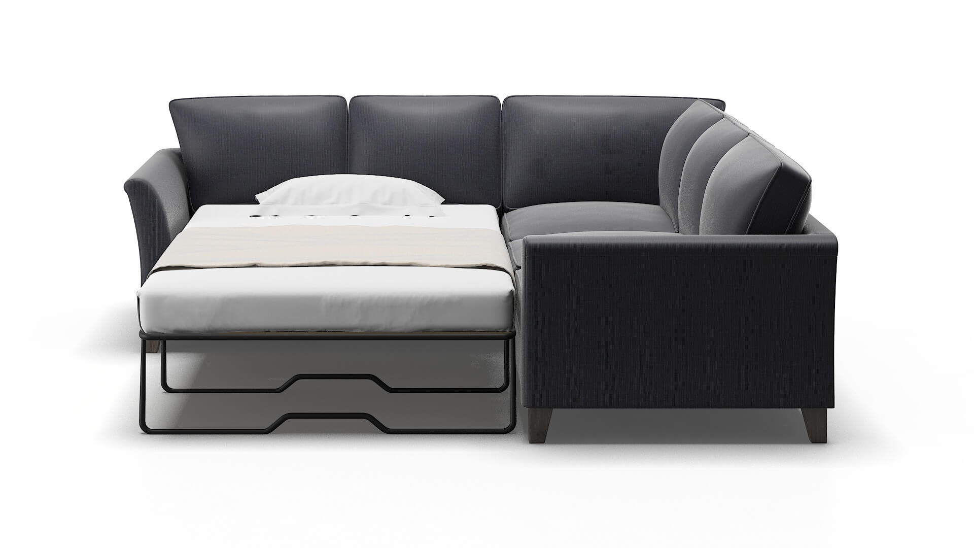Cologne Parker Midnight Sectional Sleeper Espresso legs 1